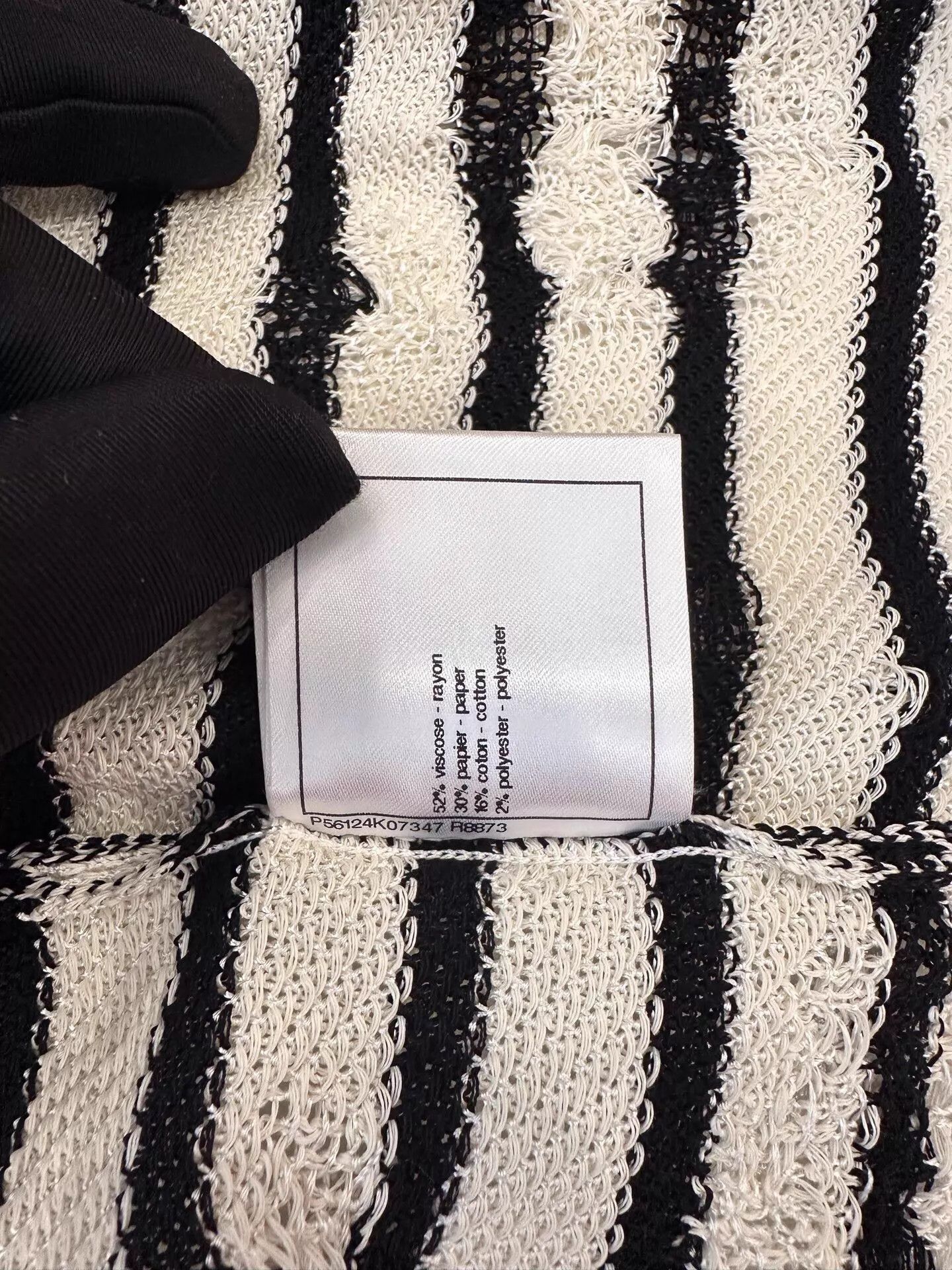 Chanel Chanel women's black white colorblocked striped cardigan Size XS / US 0-2 / IT 36-38 - 6 Thumbnail