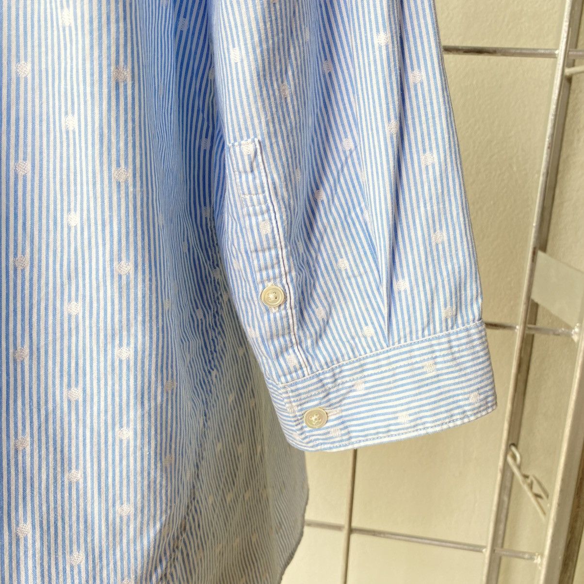 Frapbois FRAPBOIS Light Blue Stripe Polka Dot Shirt Size M / US 6-8 / IT 42-44 - 22 Thumbnail