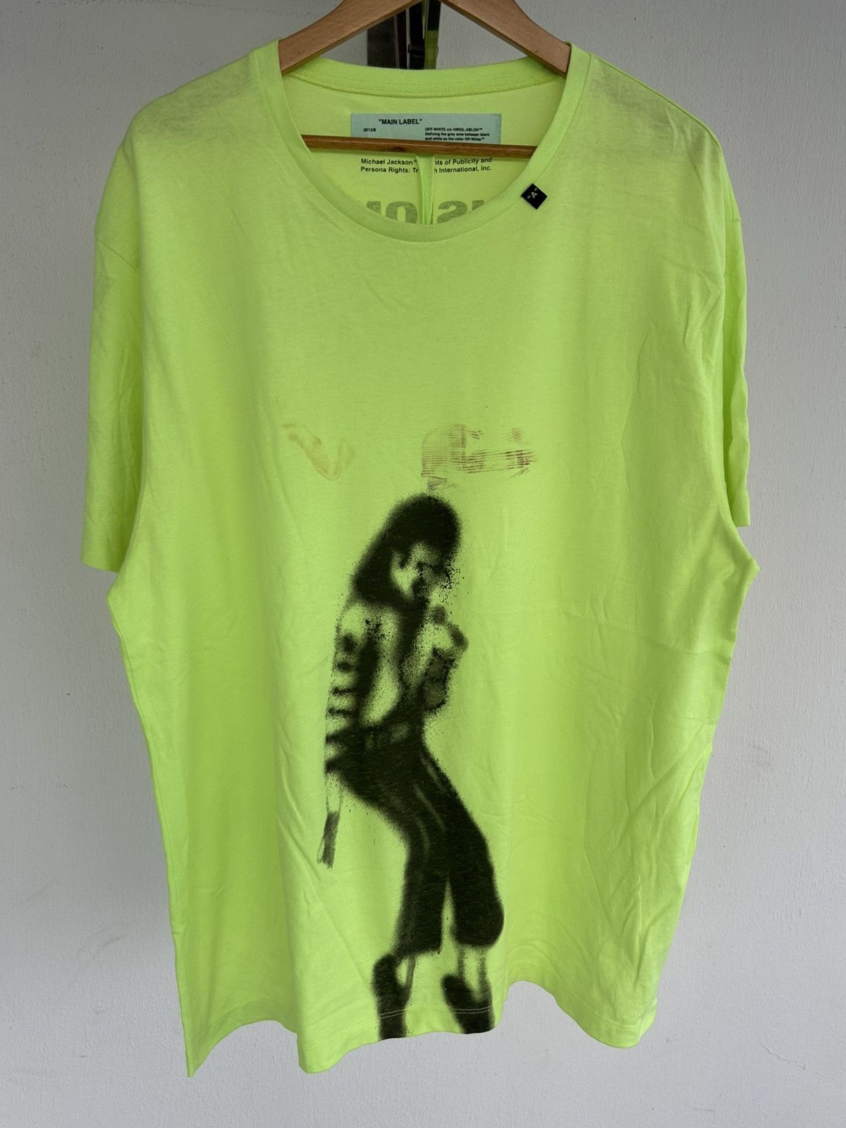 Off-White S/S19 Off-White Virgil Abloh Michael Jackson Oversized Tee Size US L / EU 52-54 / 3 - 1 Thumbnail