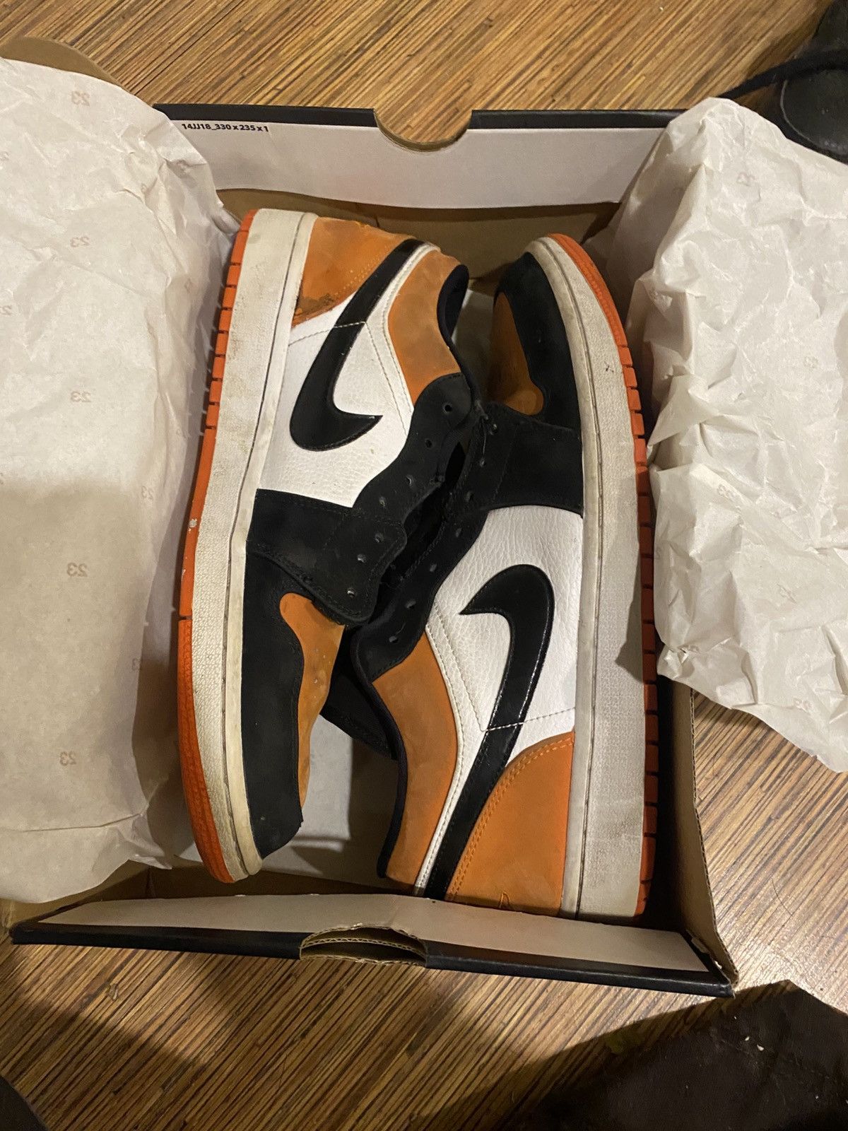 Jordan Brand × Nike Air Jordan Low 1 - Shattered Backboard - Orange/Black Size US 12 / EU 45 - 7 Thumbnail