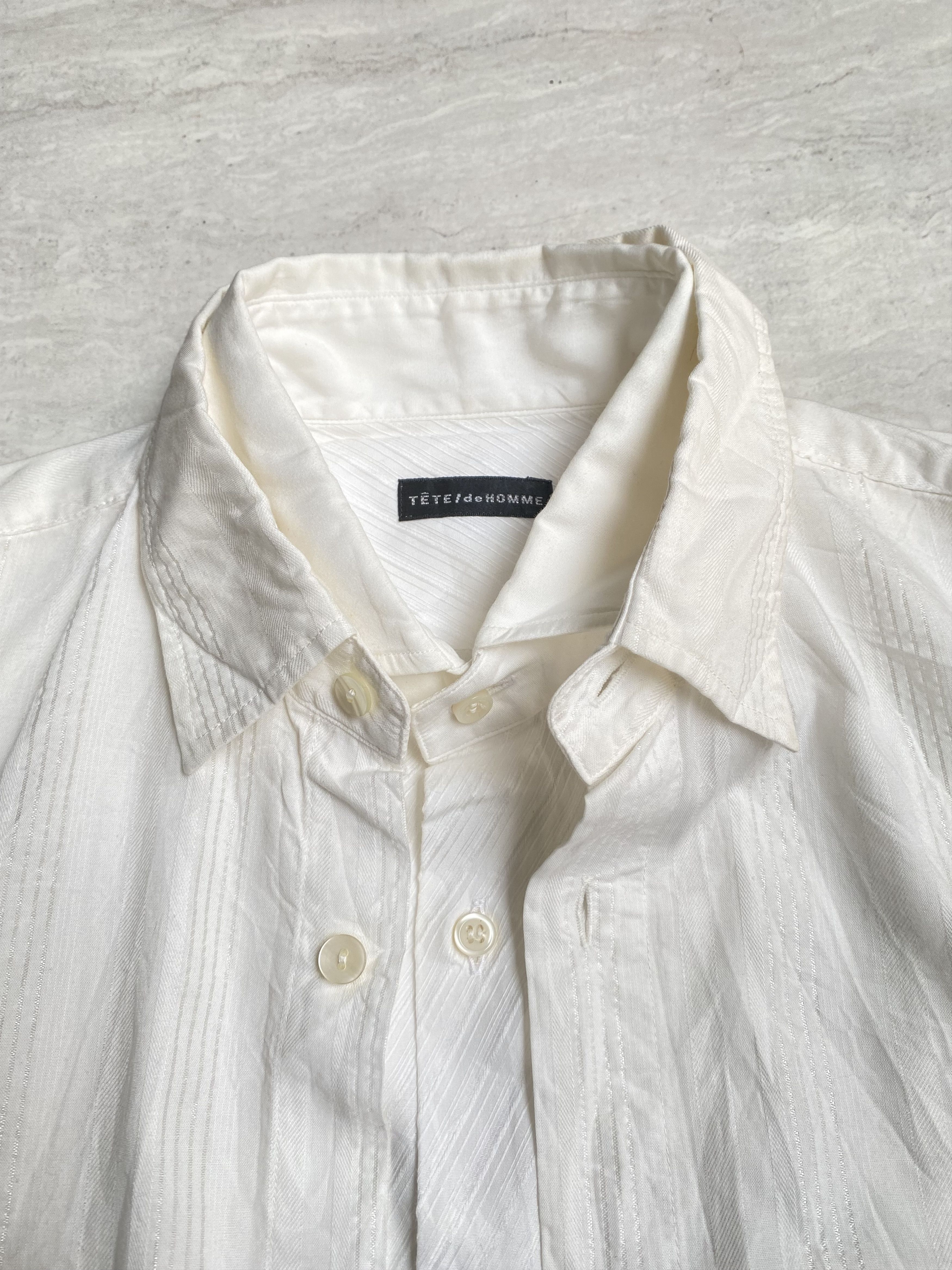 Issey Miyake TETE HOMME White Shirt Size US L / EU 52-54 / 3 - 10 Thumbnail