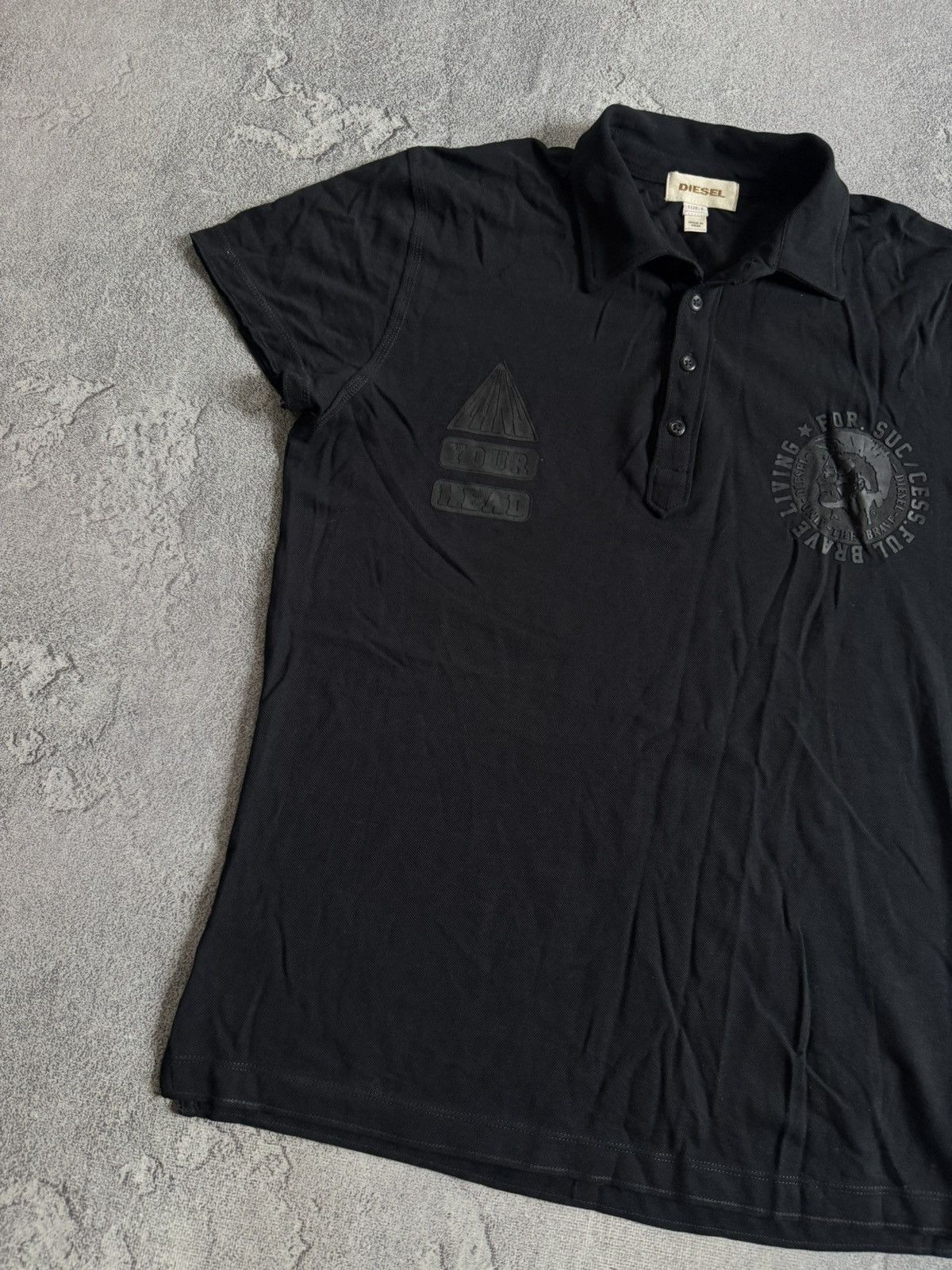 Diesel Diesel S/size polo tee tshirt y2k avantgarde black casual Size US S / EU 44-46 / 1 - 5 Thumbnail