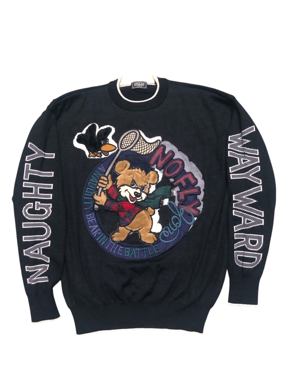 Designer × Japanese Brand × Vintage 90s Gellan Europe Crewneck Wool Knit Sweatshirt Distressed Size US M / EU 48-50 / 2 - 1 Thumbnail