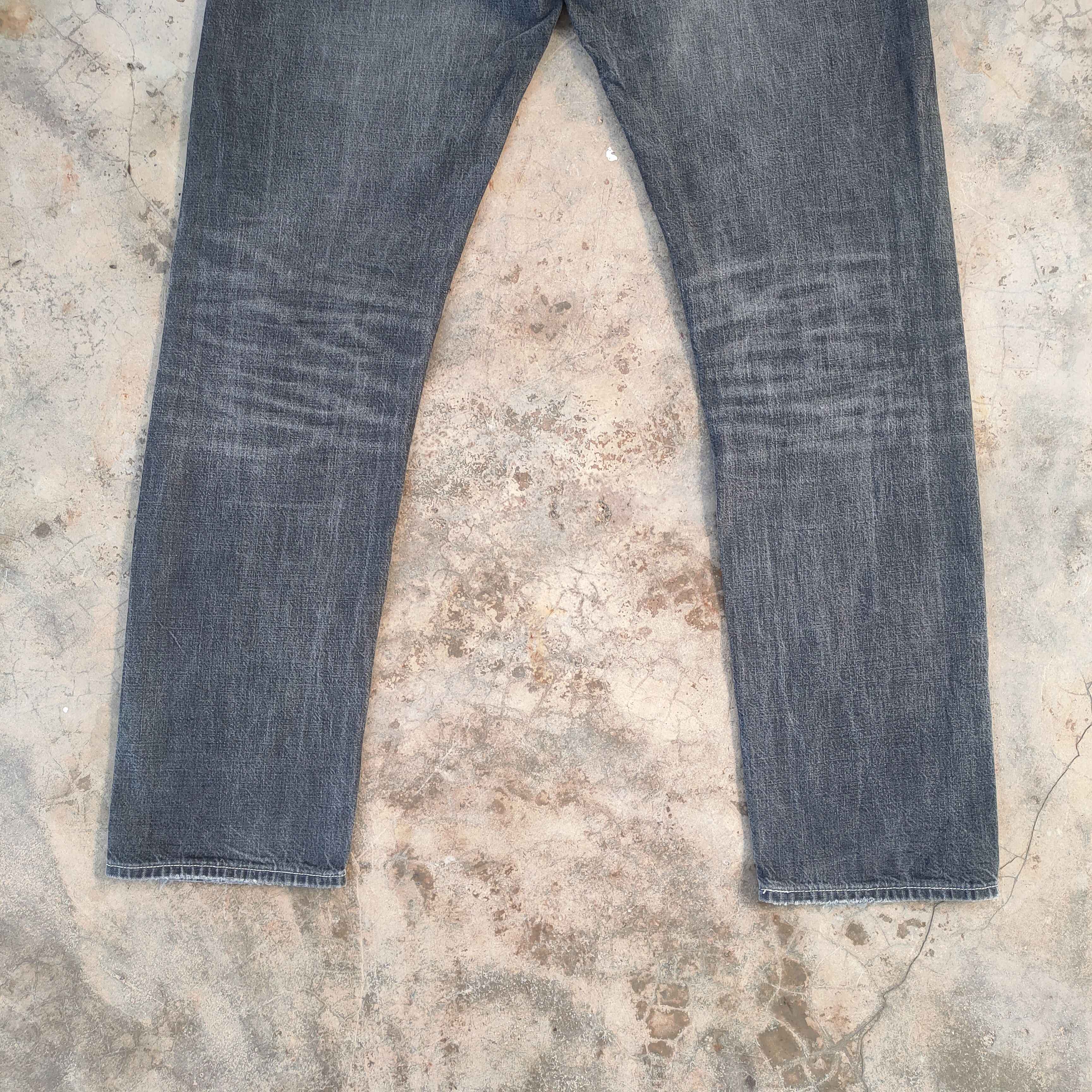 Jean × Levi's × Vintage W35 LEVI'S SKINNY FADED BLACK RIPPED JEANS DENIM PANTS Size US 35 - 11 Thumbnail