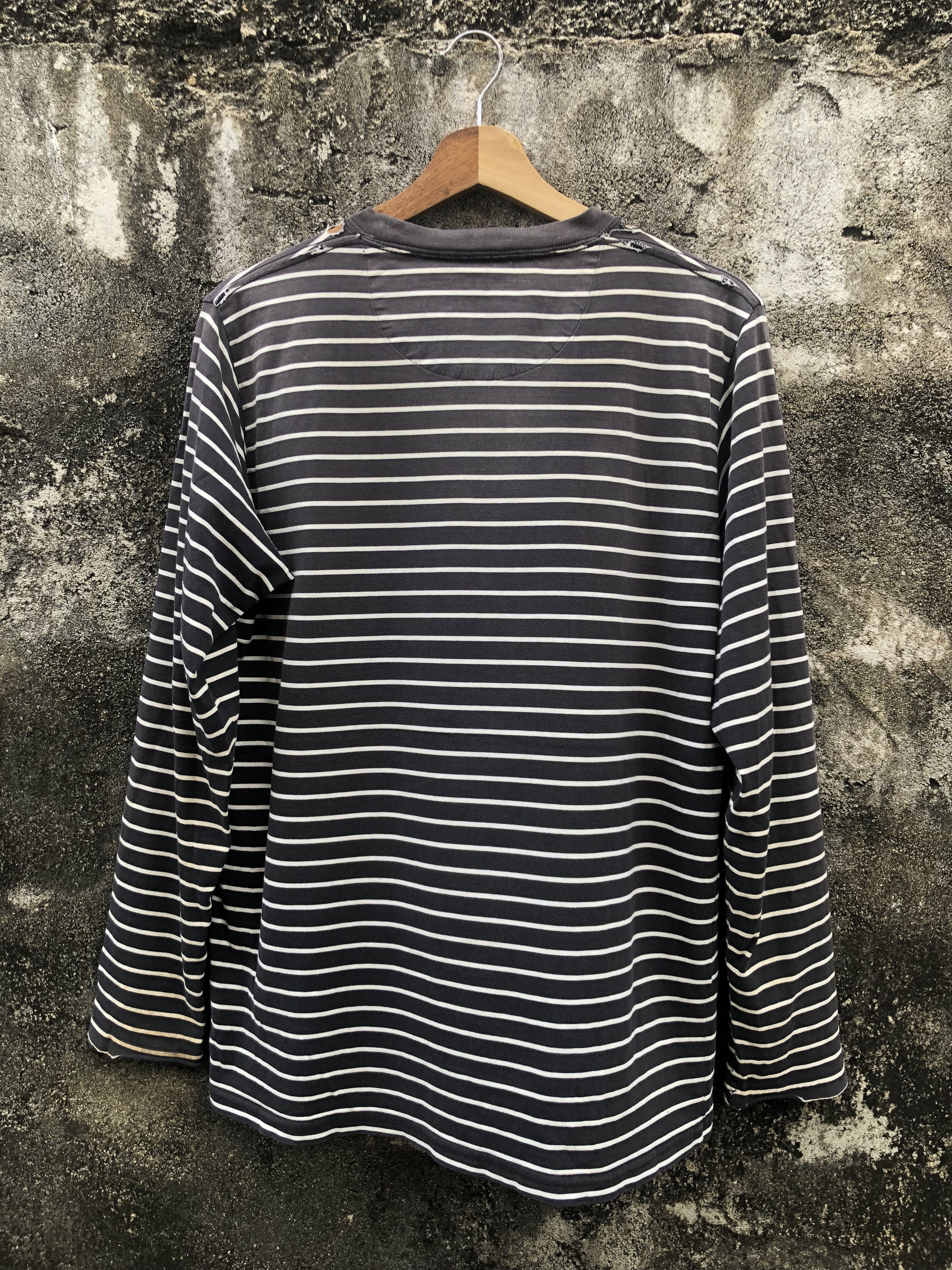 Stussy Stussy Striped LongSleeve Tee Distressed Size US M / EU 48-50 / 2 - 2 Thumbnail