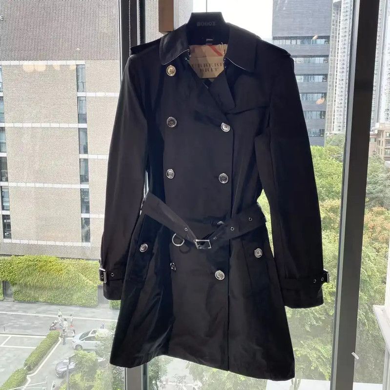 Burberry Burberry Black Polyester Women's Trench Coat Size ONE SIZE - 1 Thumbnail