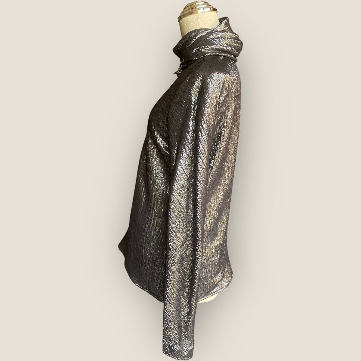 Hermes Vintage Hermes Chaine d'ancre Silver Silk Blouse Size M / US 6-8 / IT 42-44 - 4 Thumbnail