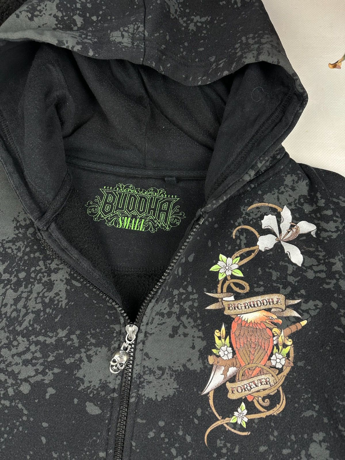 Ed Hardy × Vintage Vintage Ed Hardy Style Zip-Hoodie Rusty Neal Los-Angeles Y2K Size US S / EU 44-46 / 1 - 5 Thumbnail