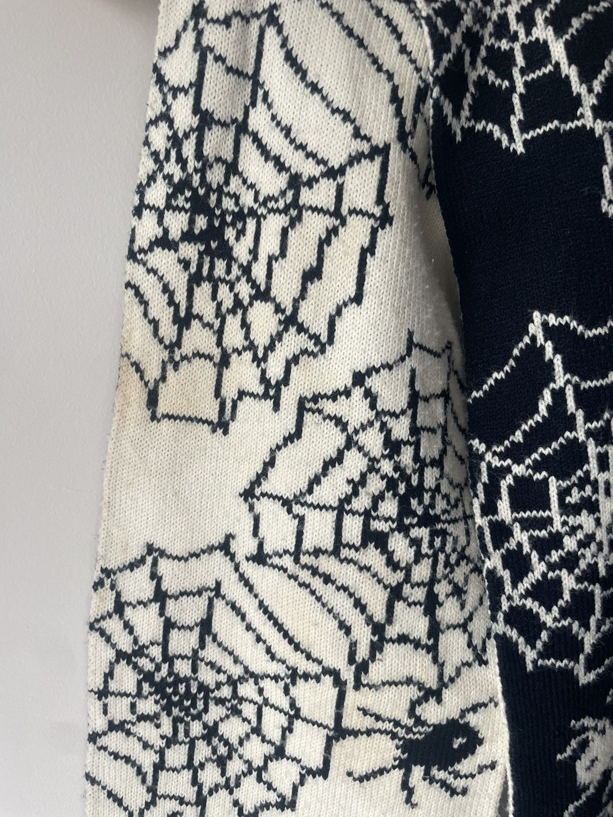 Other Goth Grunge Spidwr Spiderweb Black and White Scarf Size ONE SIZE - 5 Thumbnail