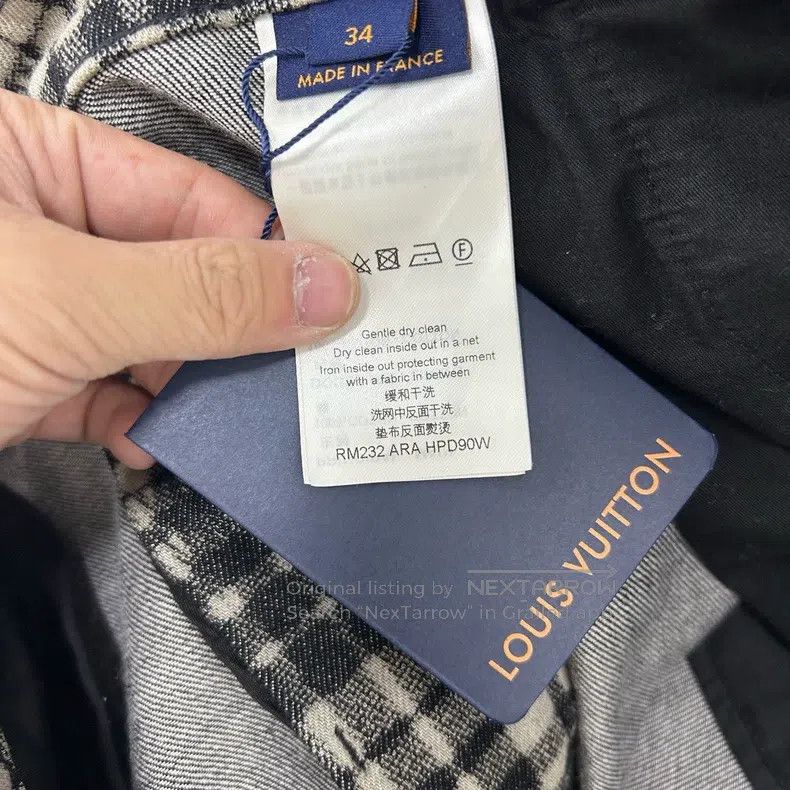 Louis Vuitton Louis Vuitton Checked Logo Denim Shorts Size US 34 / EU 50 - 4 Thumbnail