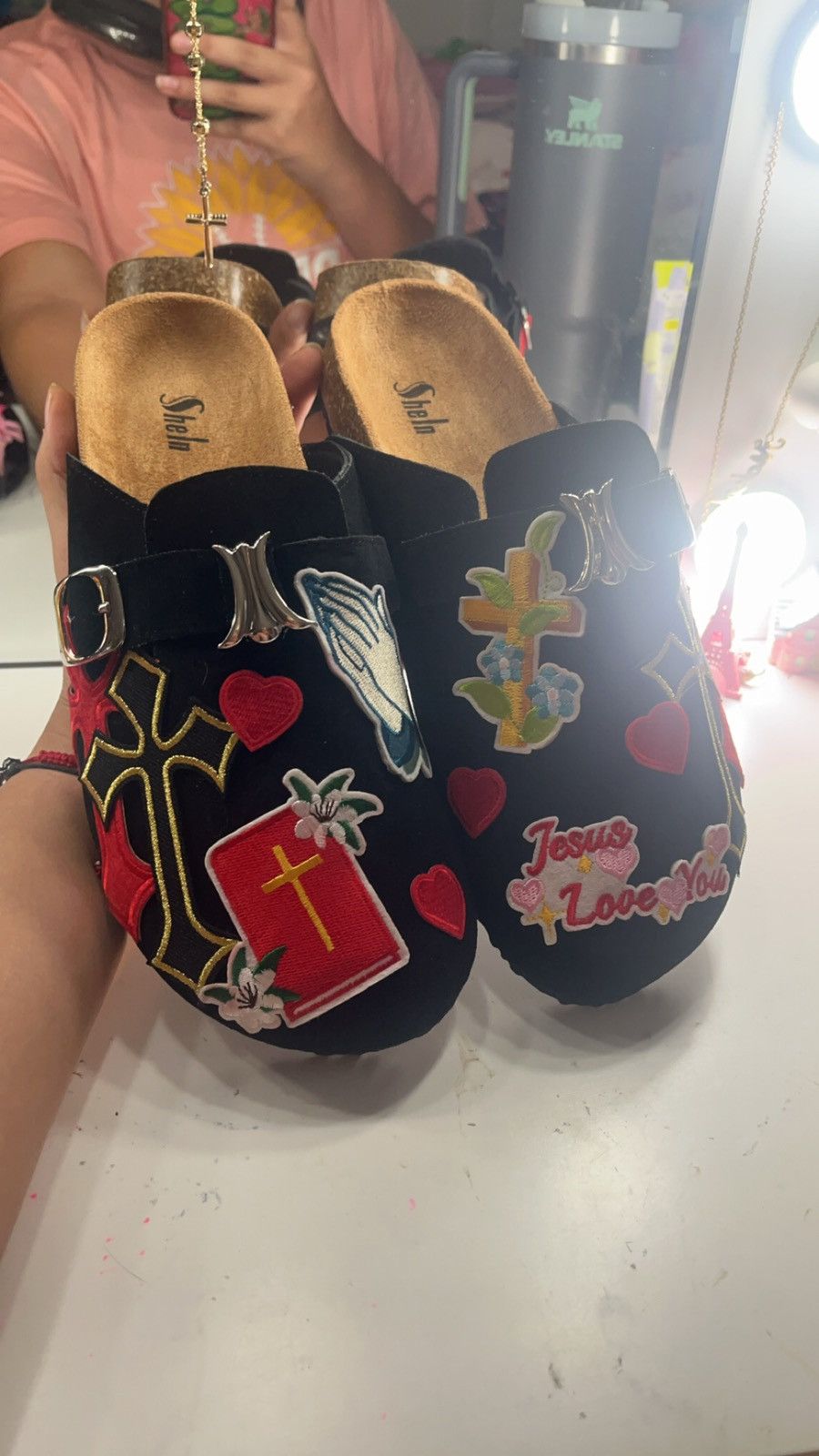 Birkenstock Jesus Custom Clogs size 8 womens Size US 8 / IT 38 - 2 Thumbnail