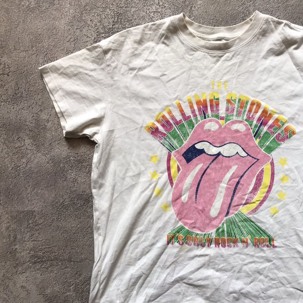 Vintage Vintage 90s Rolling Stones Graphic Tee Sun Faded Grunge XL Size US XL / EU 56 / 4 - 2 Thumbnail