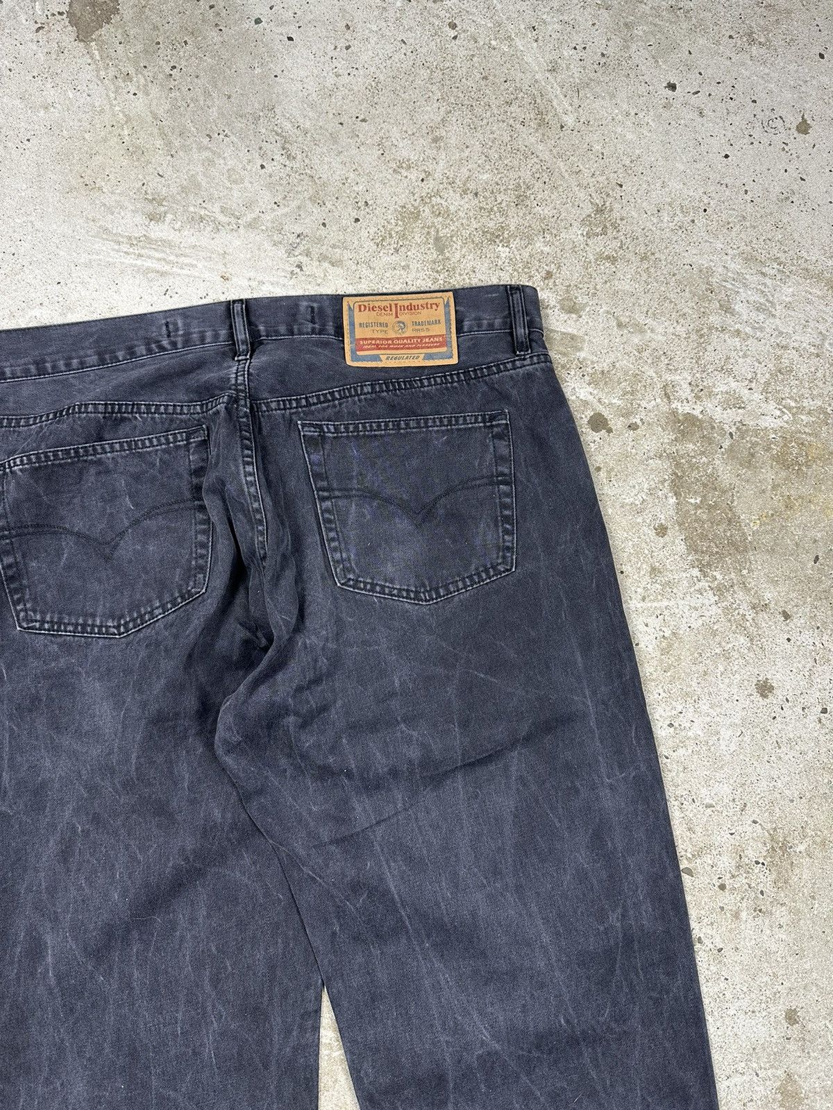 Diesel × Vintage ‼️ Vintage 90s Diesel Washed Black Grey Denim Pants Size US 38 / EU 54 - 14 Thumbnail