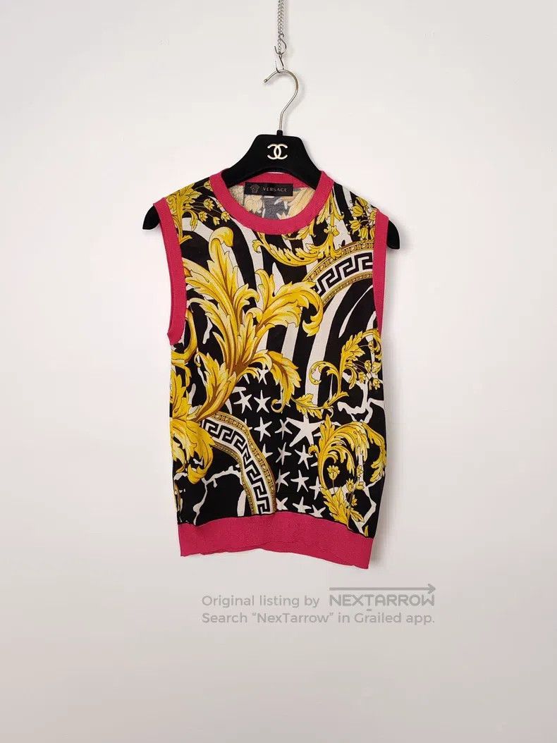 Versace Versace Mulberry silk knitted sleeveless vest Size M / US 6-8 / IT 42-44 - 1 Thumbnail