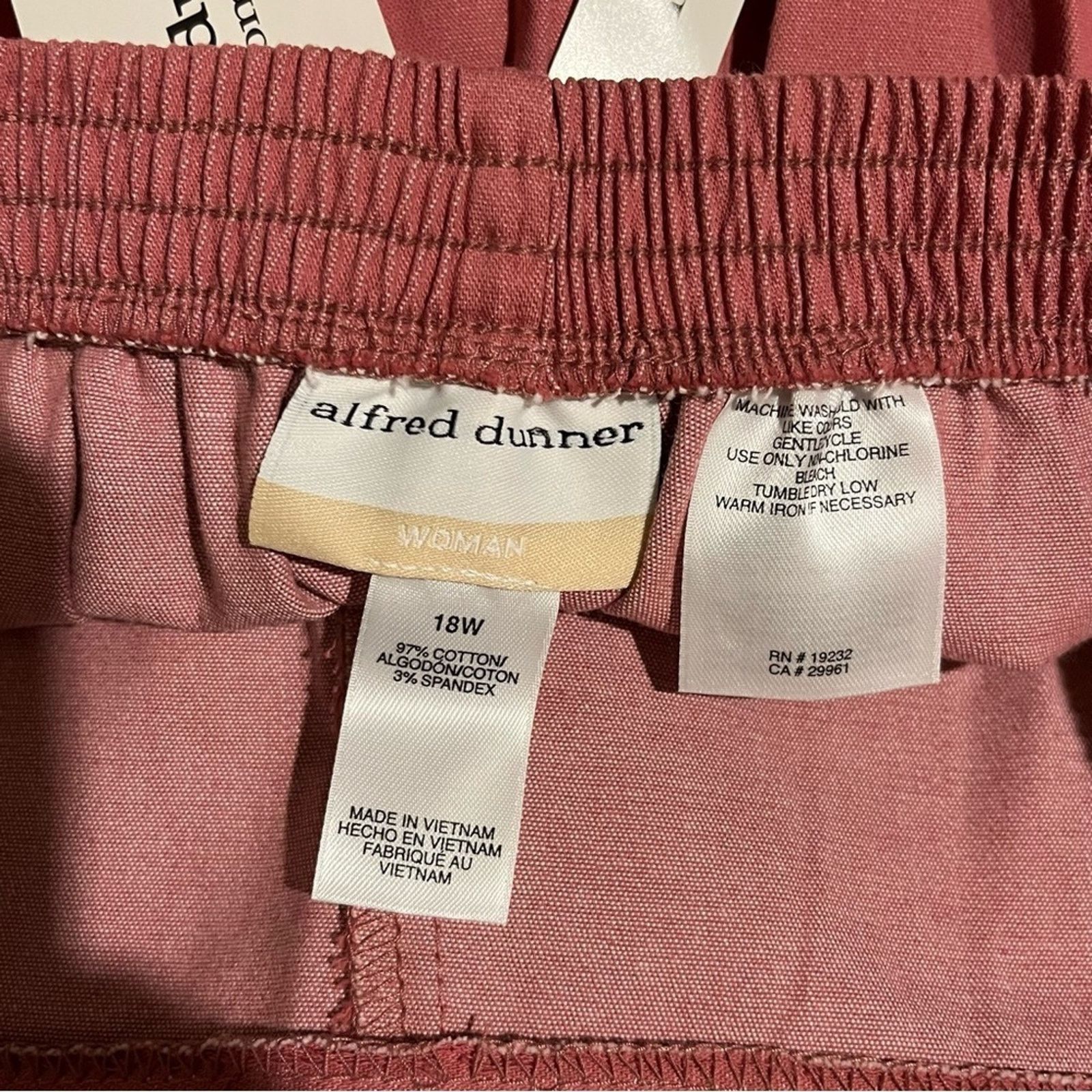 Other Alfred Dunner NWT Pants 18W Short Stretch Waist Pull On Size 40" / US 18 - 7 Thumbnail