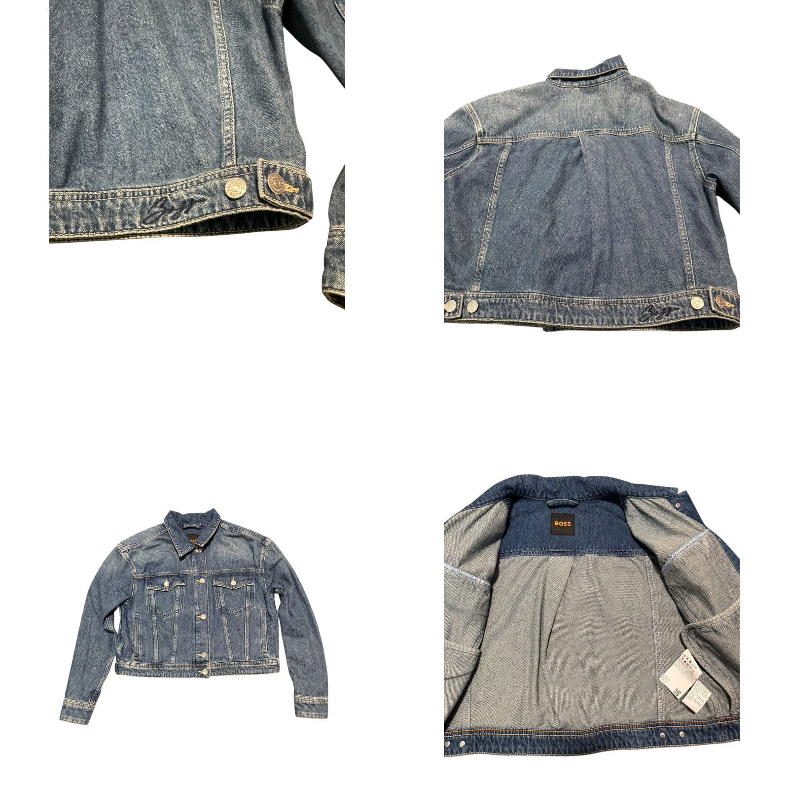 Hugo Boss VINTAGE BOSS Hugo Boss Denim Trucker Jacket Men’s Small Blue Size US S / EU 44-46 / 1 - 8 Thumbnail