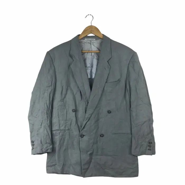 Vtg KRIZIAU UOMO Made In Italy 1 Button Blazer Coat Suit