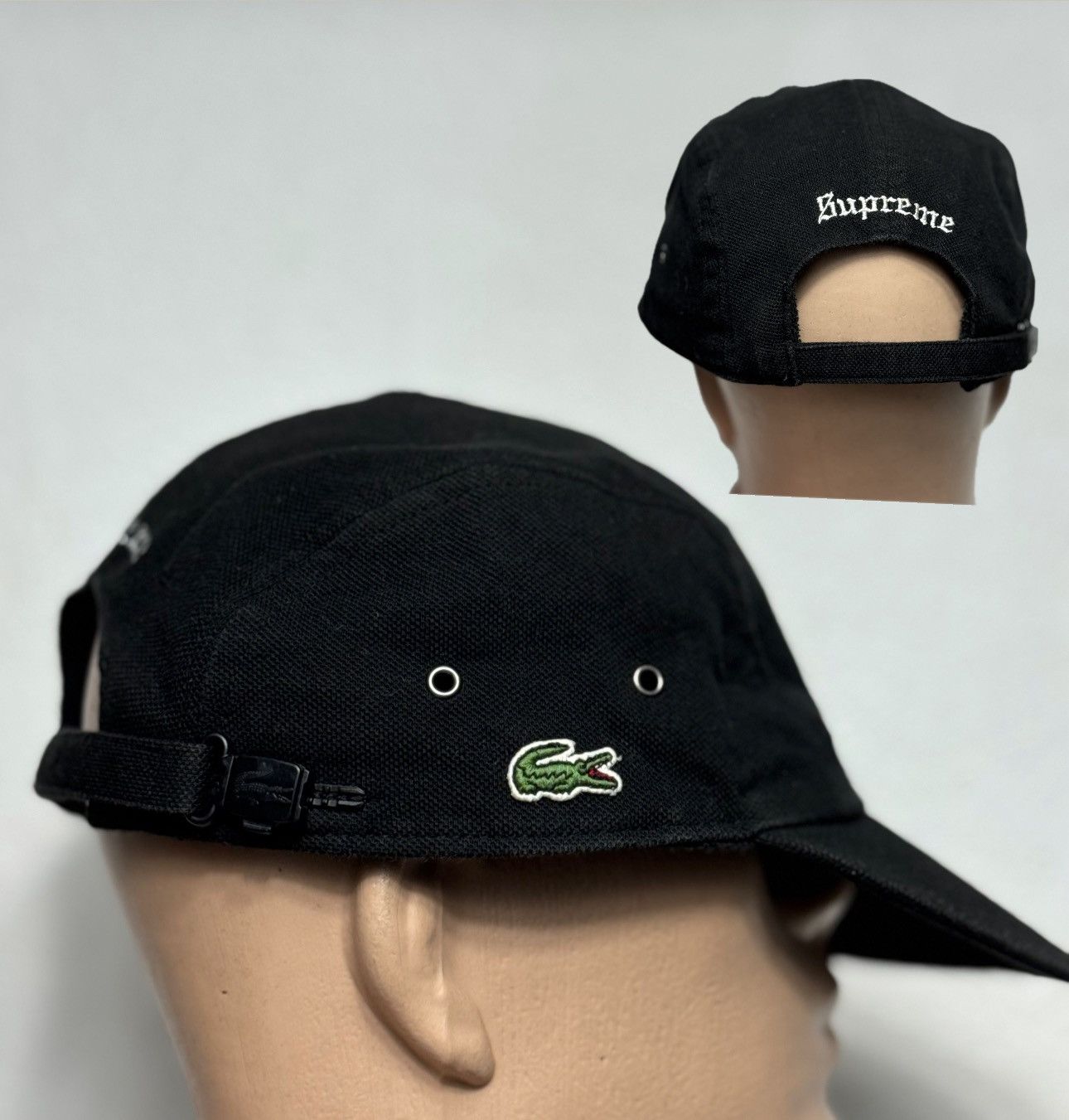 Lacoste × Supreme Supreme x Lacoste 5 Panel Black Cap Luxury Size ONE SIZE - 1 Thumbnail