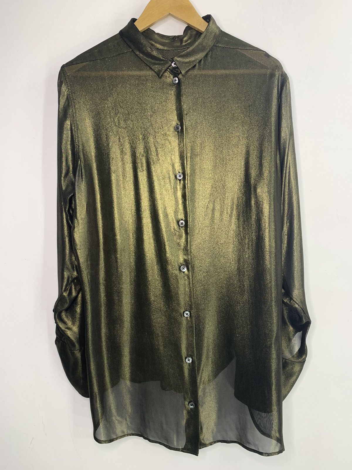 Ann Demeulemeester × Designer Ann Demeulemeester Women’s Viscose Shirt 44 Size Size M / US 6-8 / IT 42-44 - 4 Thumbnail
