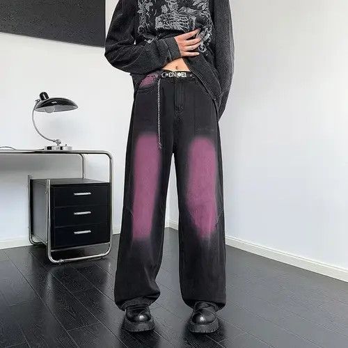 Jean Mashiko x Akane Purple Faded Baggy Denim Jeans Size US 30 / EU 46 - 3 Thumbnail