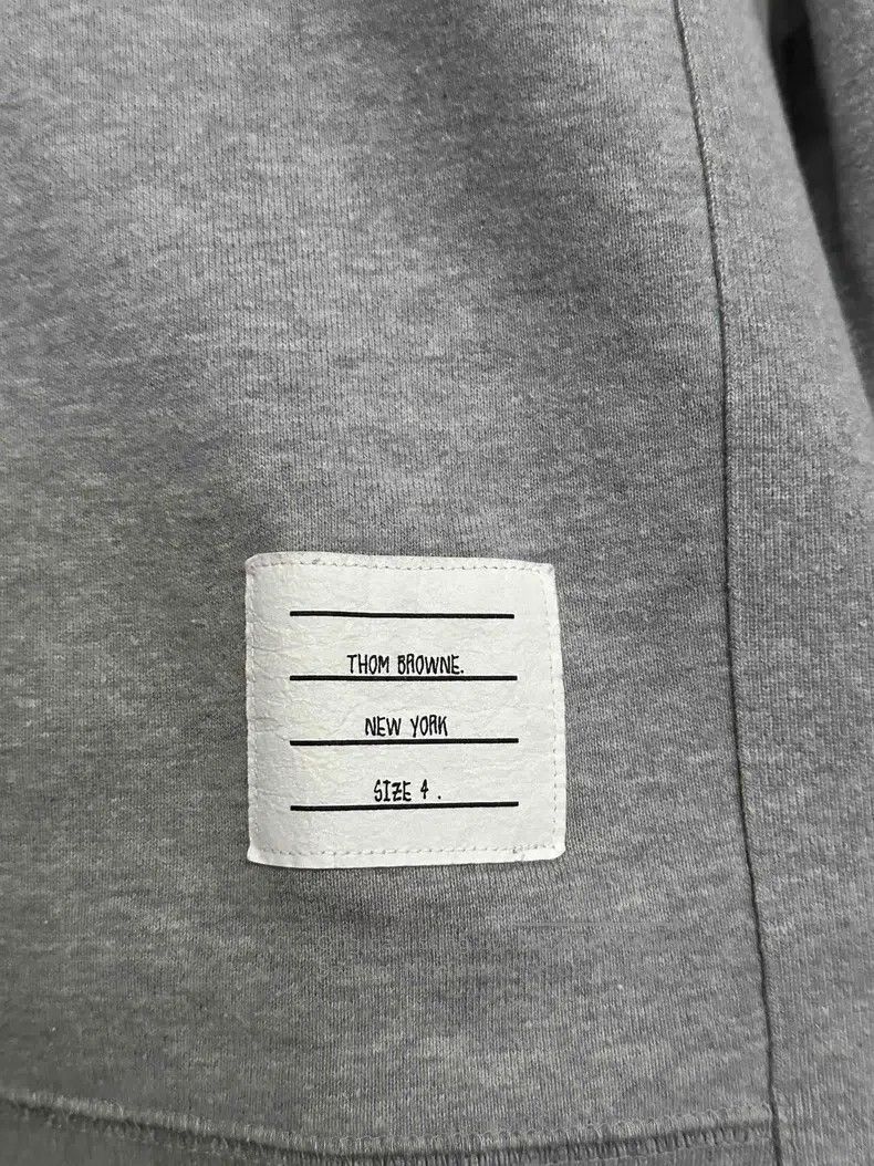 Thom Browne Thom Browne Classic Grey Four-Striped Crewneck Sweatshirt Size US XL / EU 56 / 4 - 2 Thumbnail