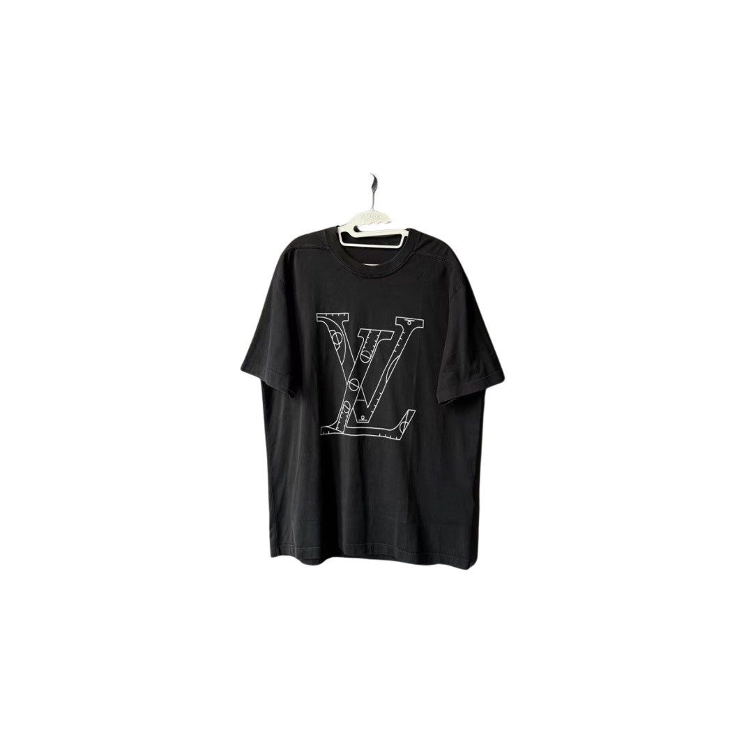 image of Louis Vuitton x NBA Logo T-Shirt in Black, Men's (Size 2XL)