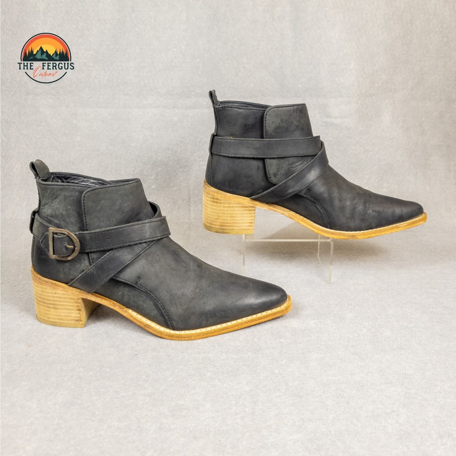 Free People Urban Western Free People 6.5 Black Boots Size US 6.5 / IT 36.5 - 4 Thumbnail