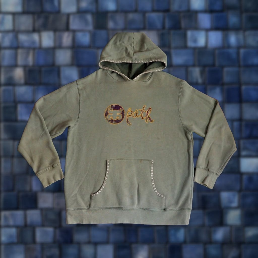 Logo 7 VTG Ipath Hoodie Mens XL 90s 2000s Y2k Faded Green Logo Baggy Grunge Sweatshirt Pullover Crew Neck Hooded Size US XL / EU 56 / 4 - 1 Thumbnail