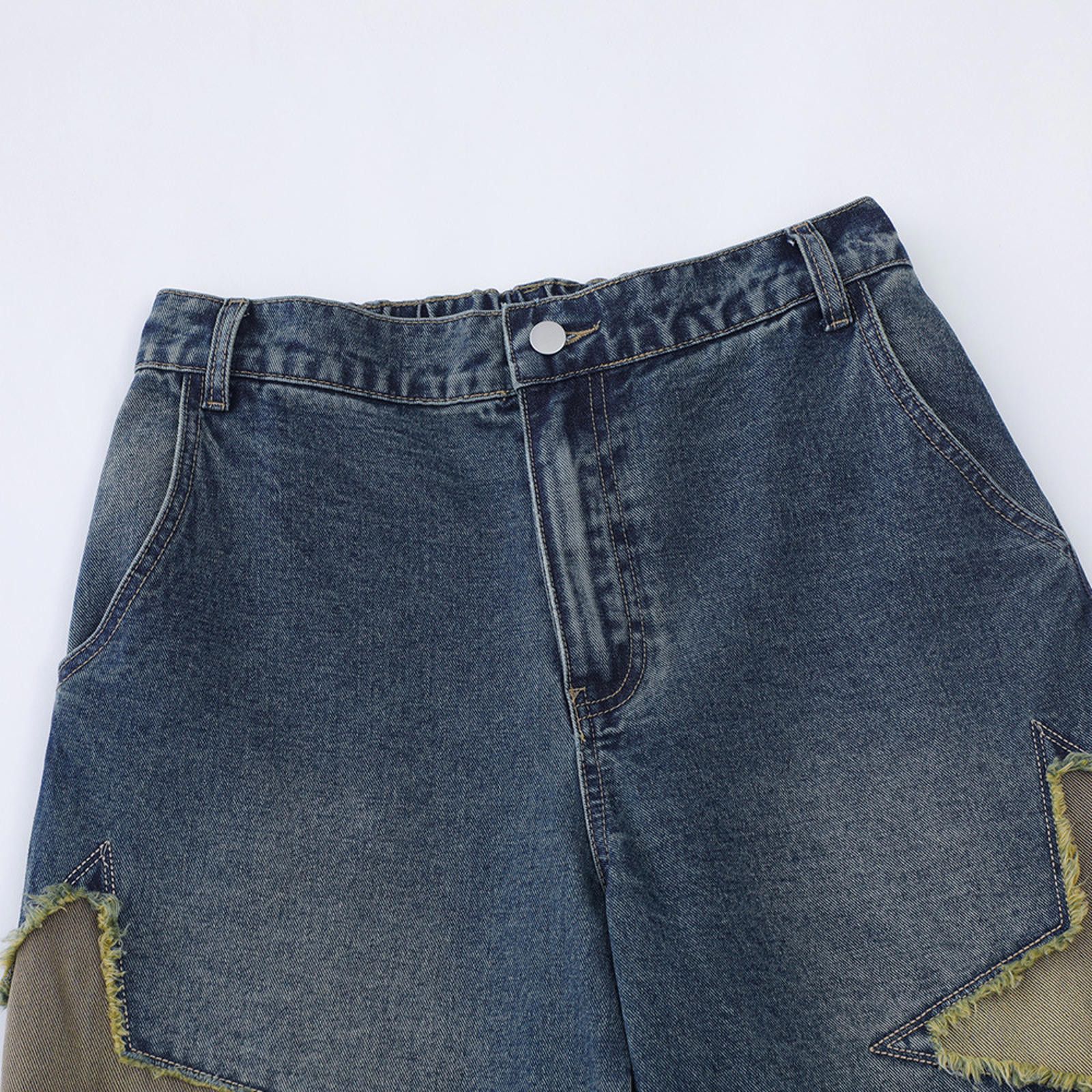 Jean Star Patch Denim Shorts Size US 30 / EU 46 - 3 Thumbnail