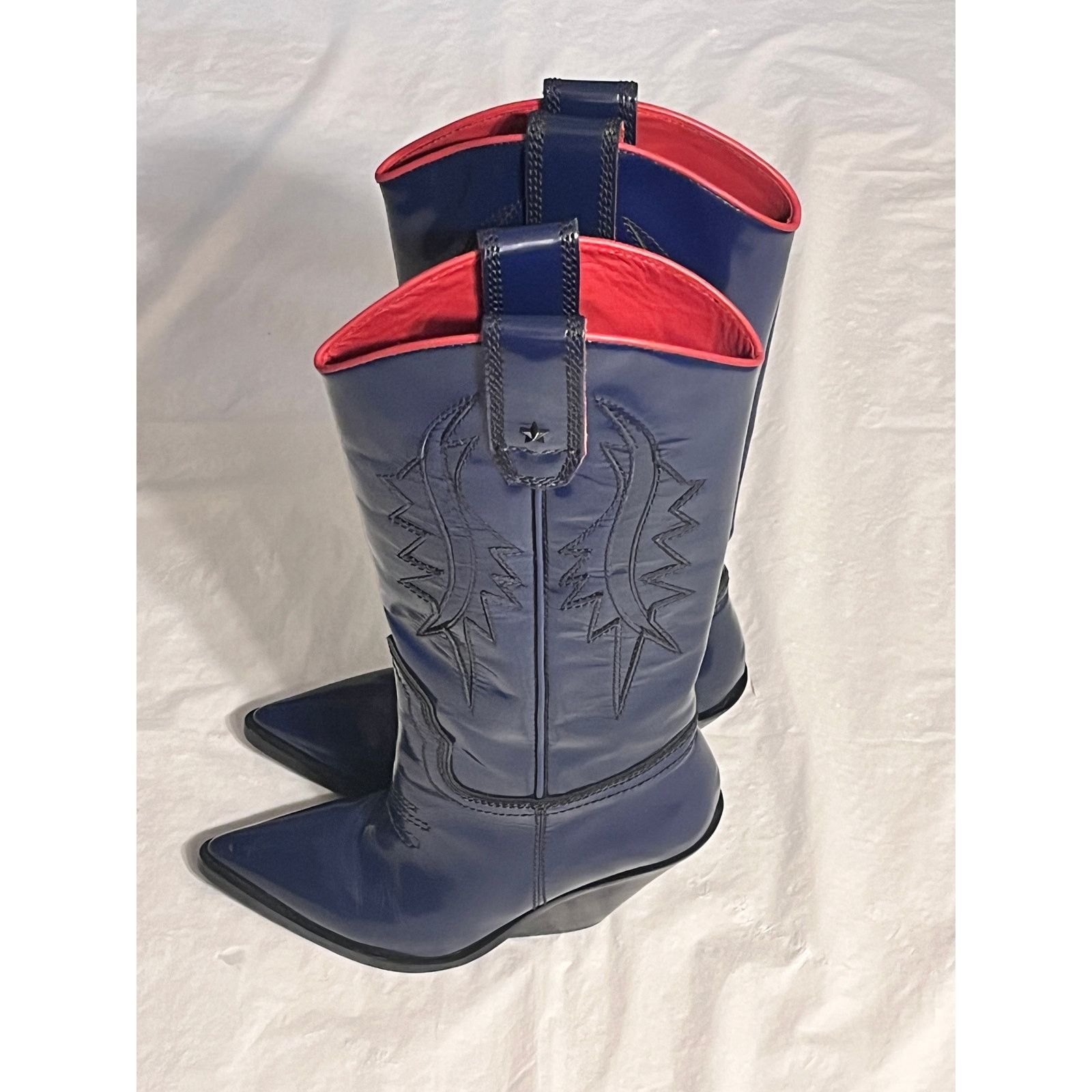 Diesel Diesel Women Twilight/Midnight Blue Western Boots With Box Size US 6 / IT 36 - 15 Thumbnail