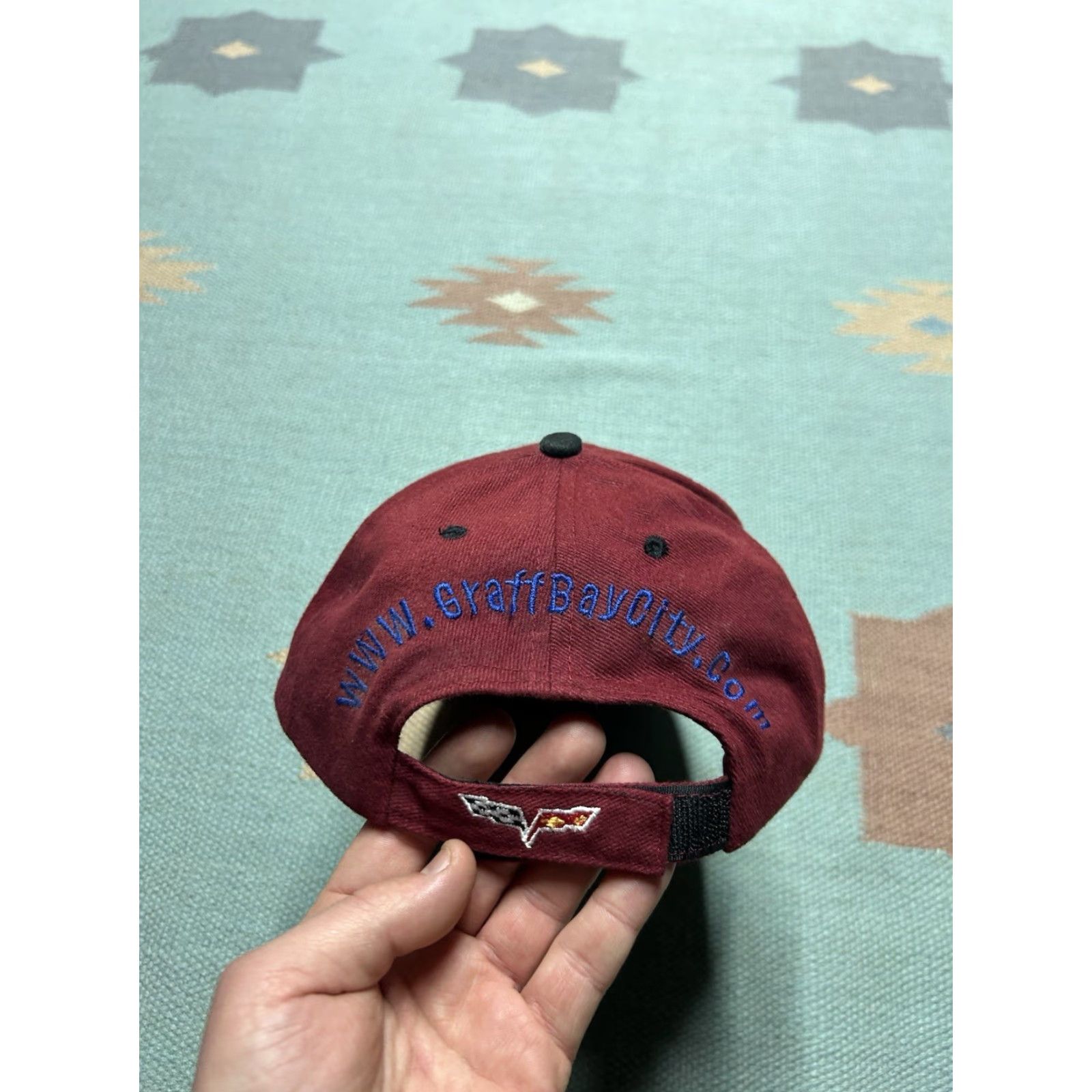 GRAFF VINTAGE Chevy Graff Strapback Hat Cap City Bay Michigan Car Truck Red Adjustable Men Mens Size ONE SIZE - 4 Thumbnail
