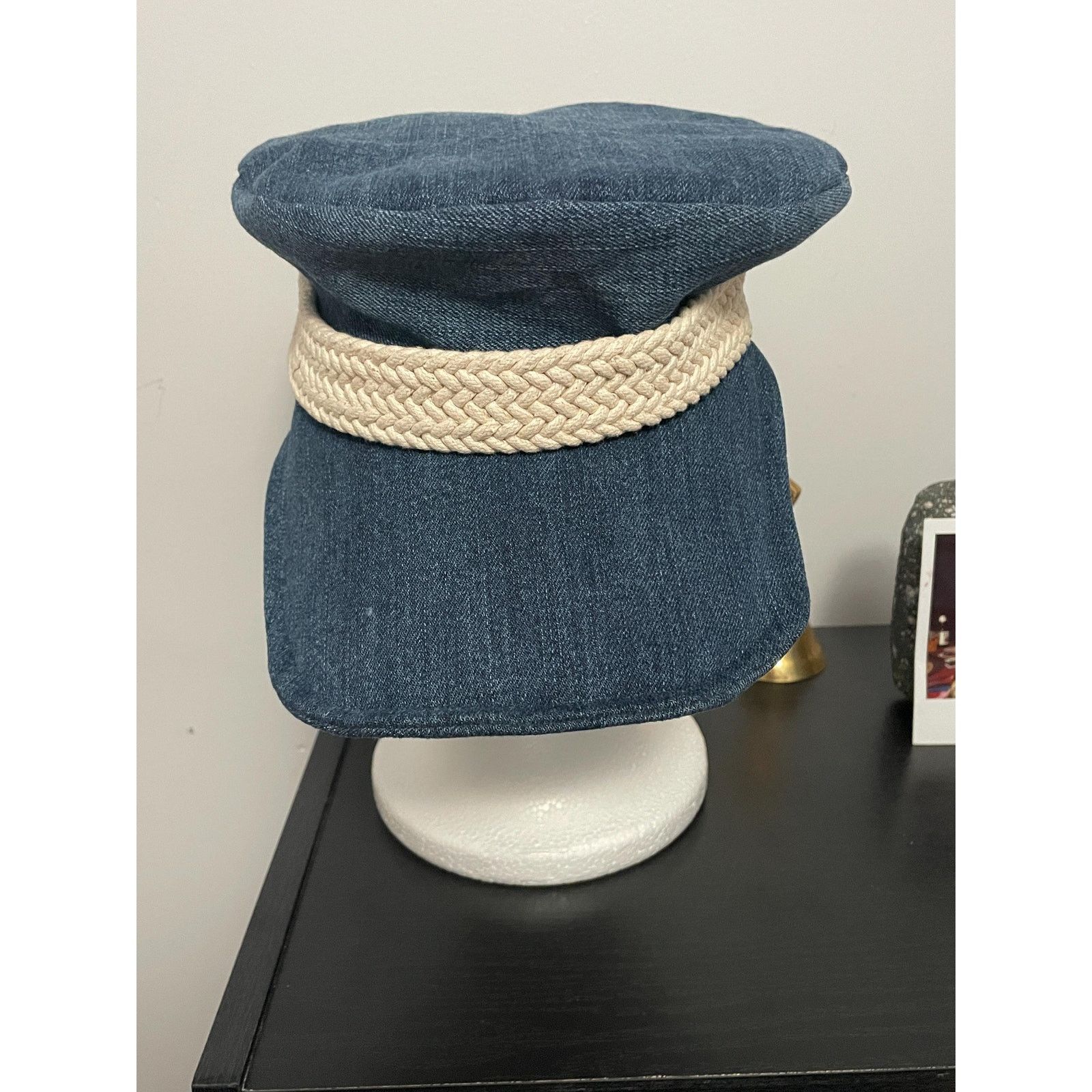 Other Handmade Denim Cap Small, Imperfect Artisan Piece, OOAK Size ONE SIZE - 10 Thumbnail