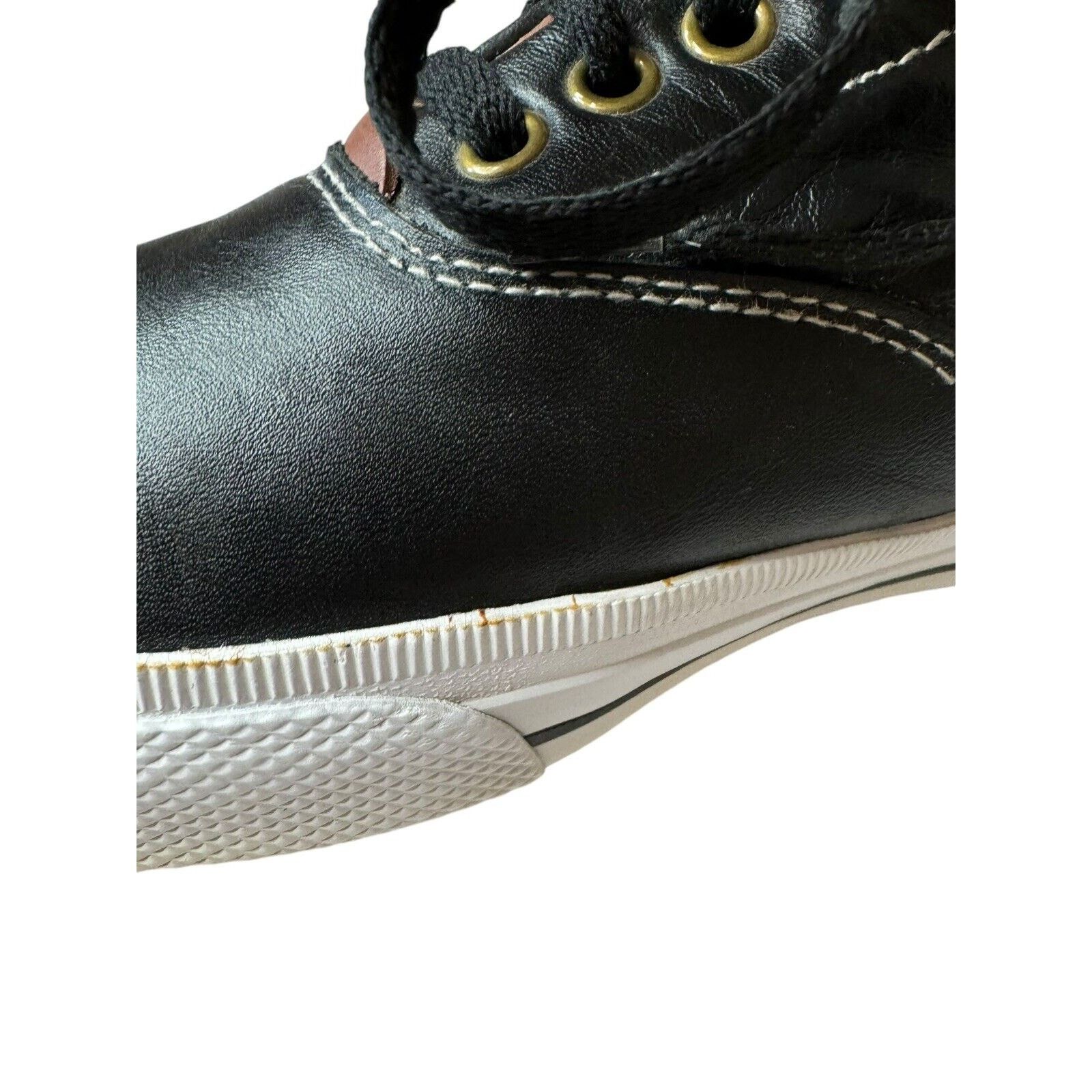 Ralph Lauren Polo Ralph Lauren Vaughn Black Leather Sneakers Pony Preppy Size US 8.5 / EU 41-42 - 4 Thumbnail