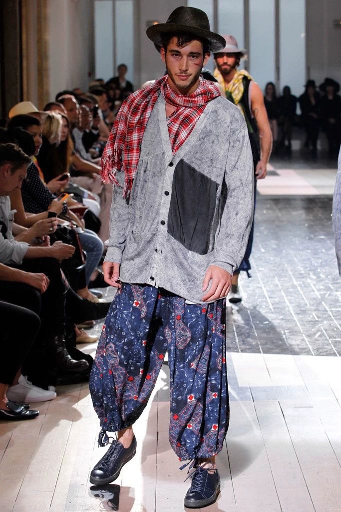 Yohji Yamamoto Yohji Yamamoto 13ss Red Plaid Fringe Scarf 2501-Nextarrow Size ONE SIZE - 4 Thumbnail