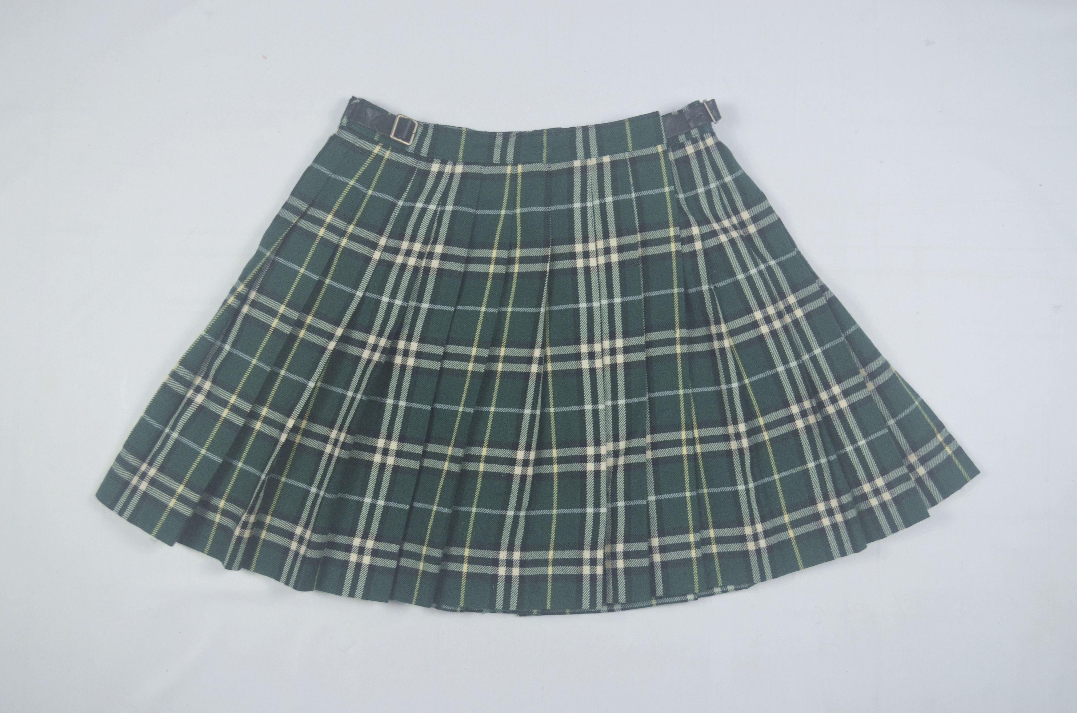image of Burberry London Green Nova Check Tartan Scotland Wool Skirt, Women's (Size 22)