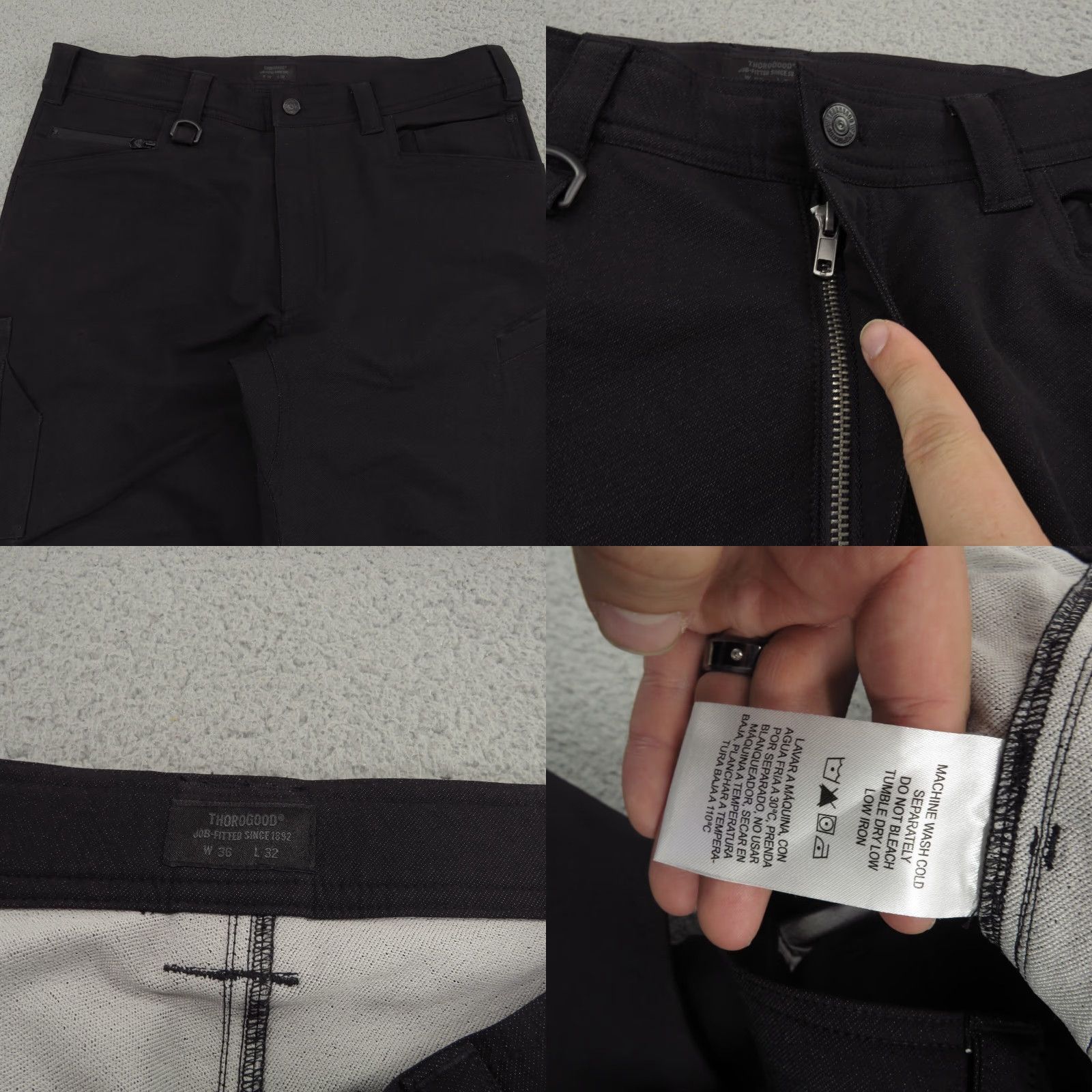 Thorogood Thorogood Pants Men 36x32 Workwear Carpenter Pkt Gussett Articulated Knee 5-Pocket Caro Size US 36 / EU 52 - 8 Thumbnail