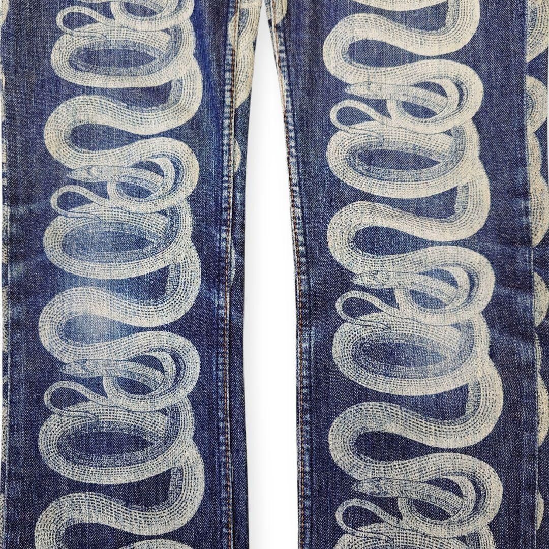 Hysteric Glamour HYSTERICS 90s Snake Python Vintage Cotton Denim Blue US 28 Size 28" / US 6 / IT 42 - 12 Thumbnail