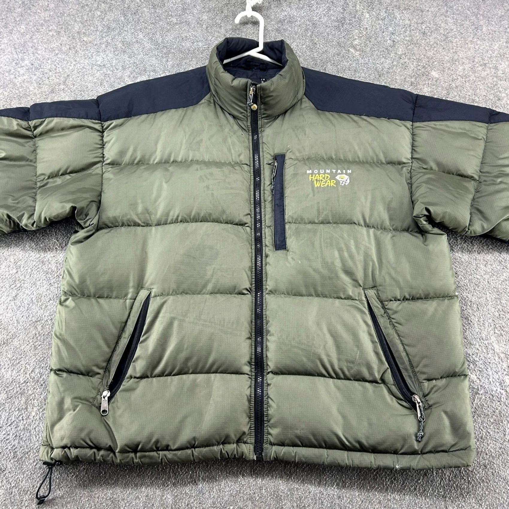Mountain Hardwear VINTAGE Mountain Hardwear Jacket Puffer Down Feather XL Green Black Ripstop Men Size US XL / EU 56 / 4 - 3 Thumbnail