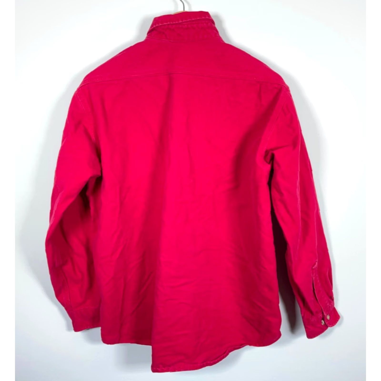 Carhartt VINTAGE Carhartt Shirt Chamois Cloth Button-Up Long Sleeve Collared 90s Grunge Red Men M Size US M / EU 48-50 / 2 - 2 Thumbnail
