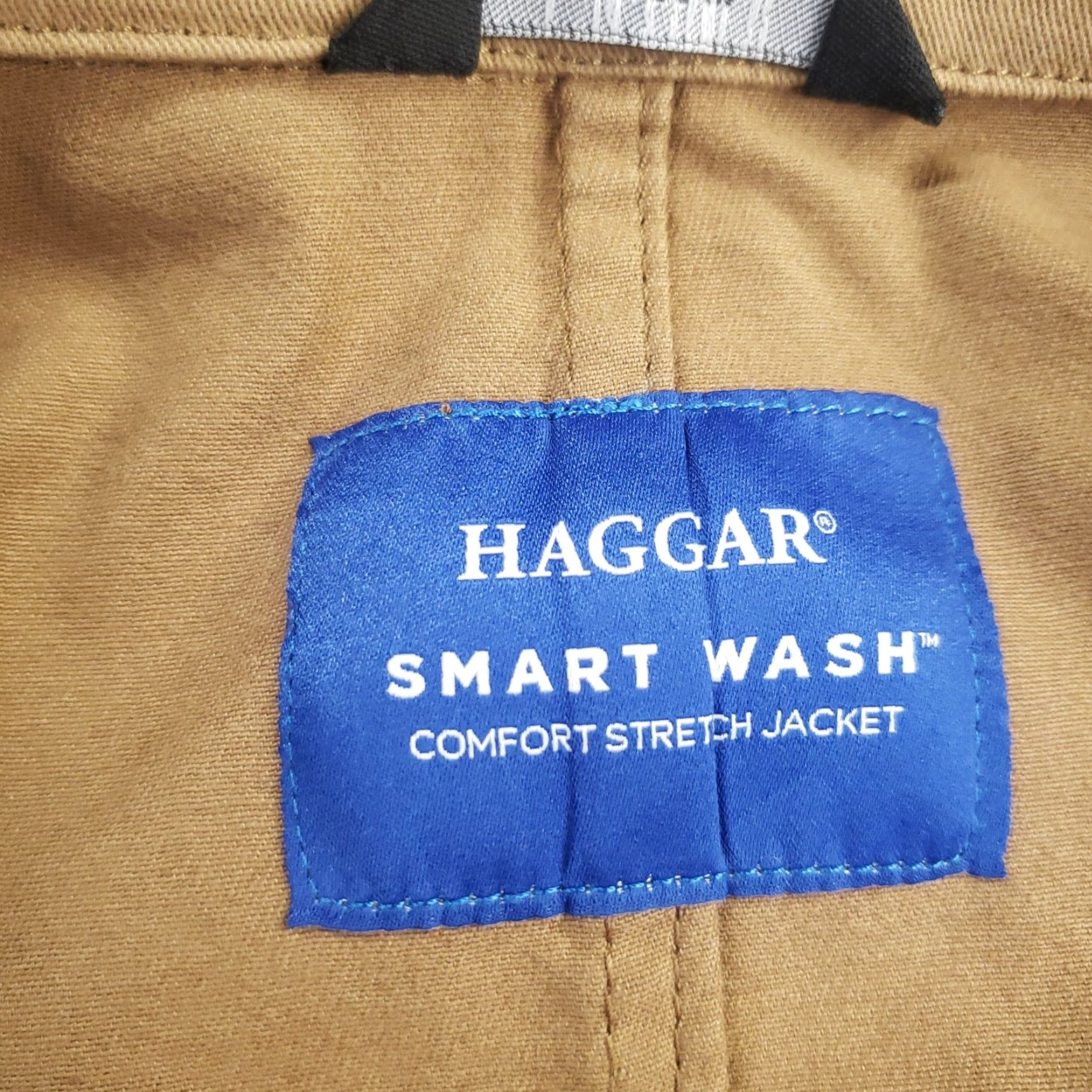 Haggar Haggar Jacket Slim Fit Men’s Small 36-38 Tan Brown Smart Wash Stretch Two-Button Notch Lapel Sport Coat Regular Cotton Spandex Vintage No Size US S / EU 44-46 / 1 - 5 Thumbnail