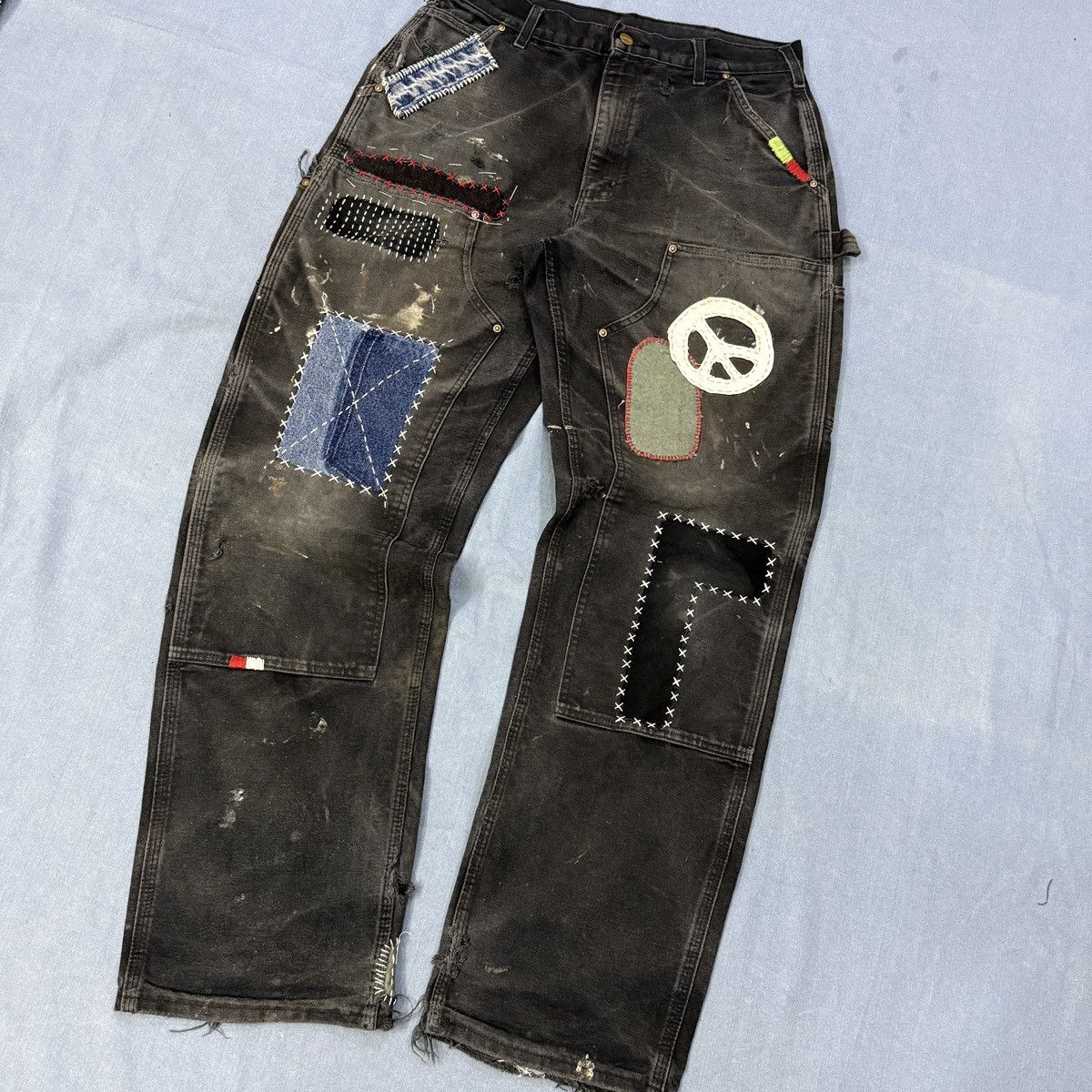 Carhartt Japanese Sashiko Carhartt Double knee Denim Size US 32 / EU 48 - 2 Thumbnail