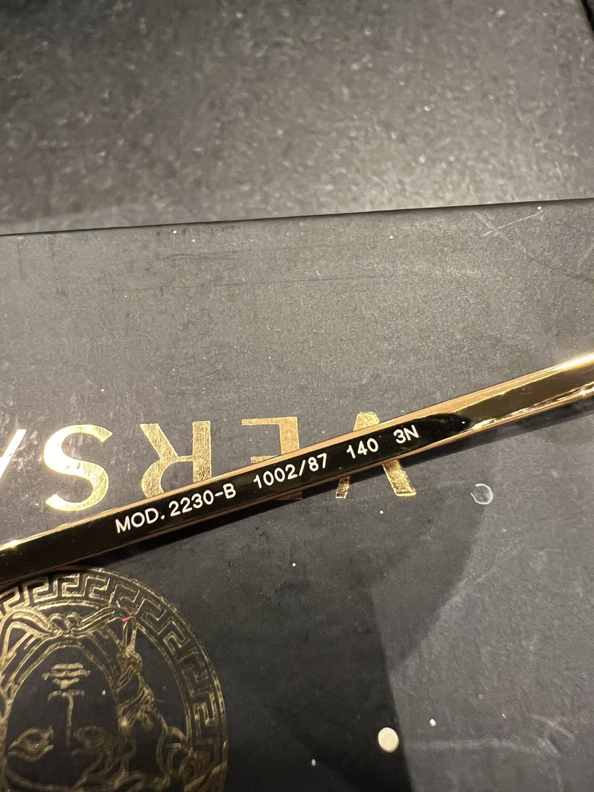 Versace Versace Black Gold Studs Sunglasses Size ONE SIZE - 8 Thumbnail