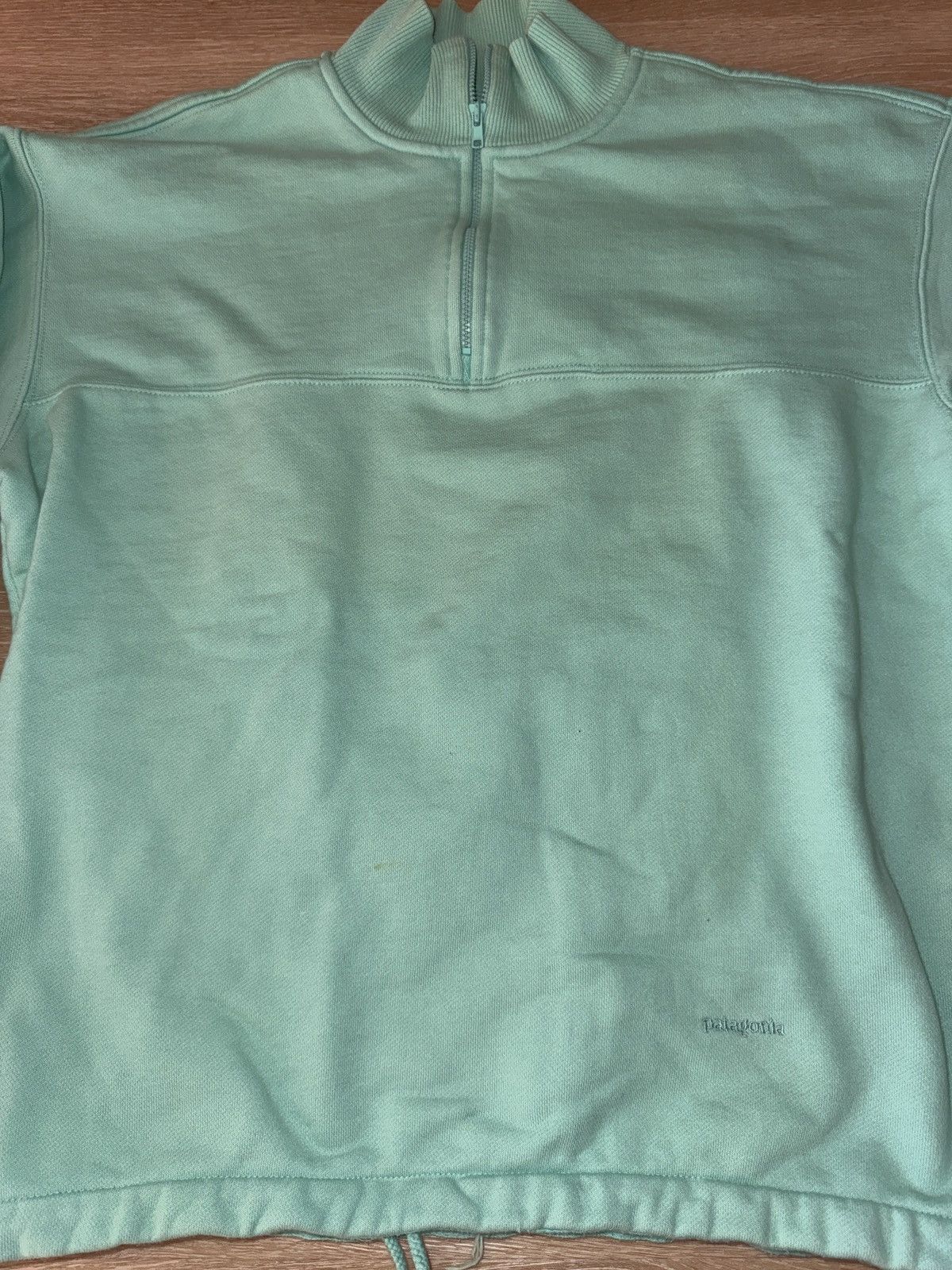 Patagonia Vintage Patagonia Quarter Zip Teal Sweatshirt Size US S / EU 44-46 / 1 - 3 Thumbnail