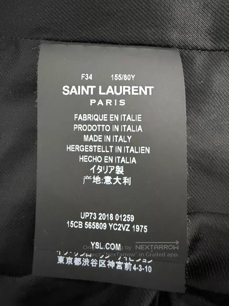 Saint Laurent Paris Saint Laurent Paris Black and White Diamond StudDED Leathe Size XXS / US 00 / IT 34 - 5 Thumbnail