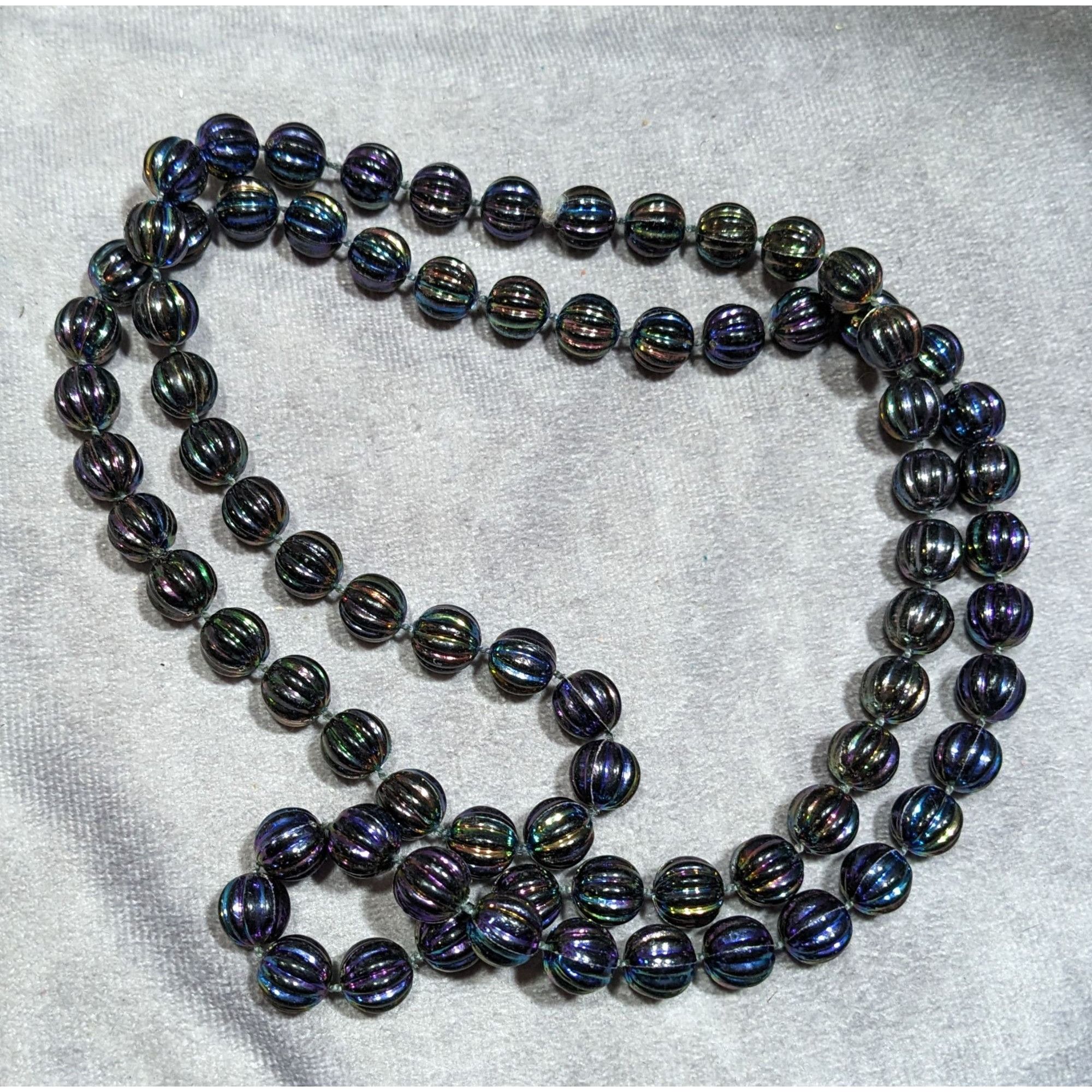 Other Mystical Oil Slick Black Plastic Beaded Necklace Size ONE SIZE - 7 Thumbnail