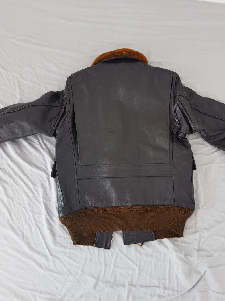 The Real McCoy's The Real McCoys Size38 Vintage American Pilot Horsehide Jac Size US M / EU 48-50 / 2 - 2 Thumbnail