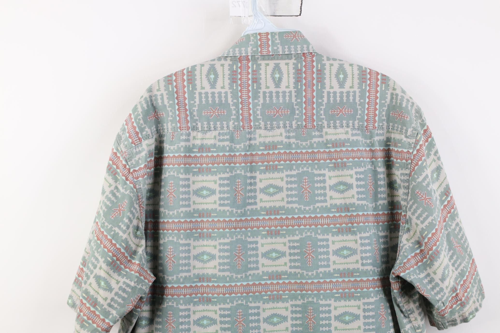 Woolrich Woolen Mills Vintage 90s Woolrich Southwestern Short Sleeve Button Shirt Size US L / EU 52-54 / 3 - 10 Thumbnail