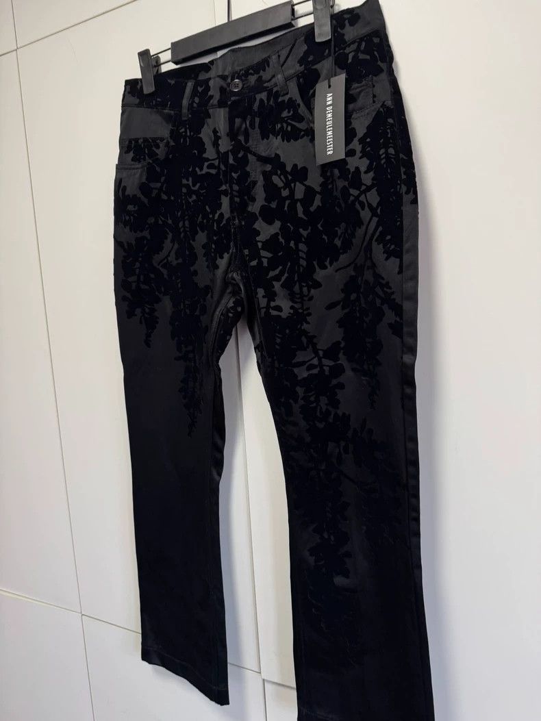 Ann Demeulemeester ANN DEMEULEMEESTER black velvet silk pants Size US 28 / EU 44 - 5 Thumbnail