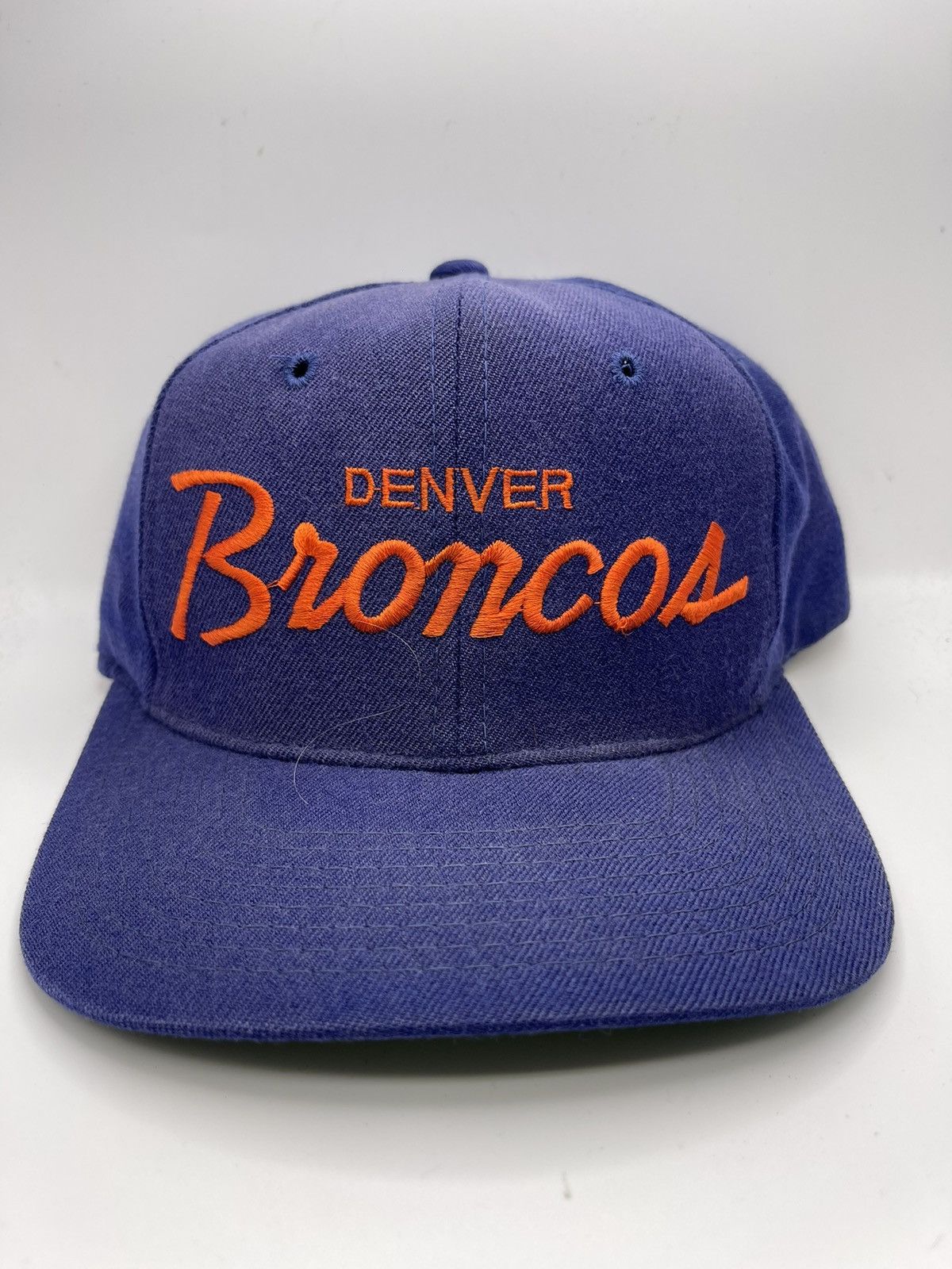 Vintage Denver Broncos Script Wool Snapback Hat