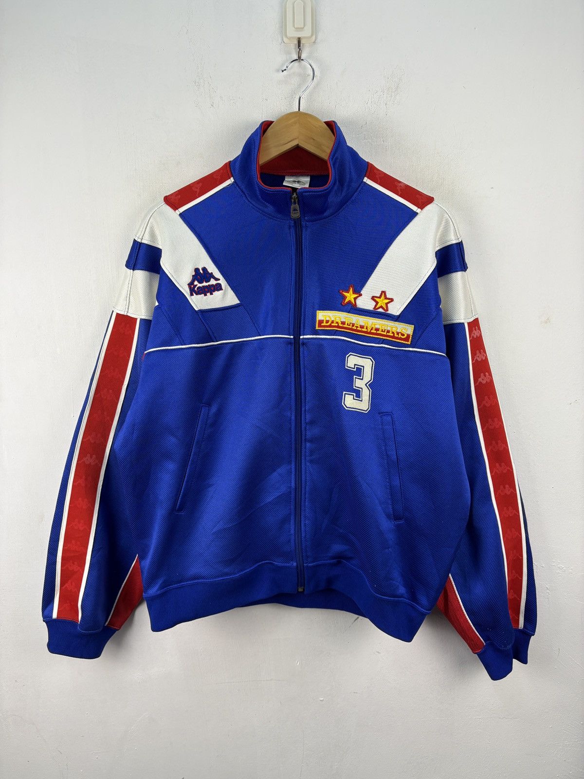 Vintage 90s Kappa Barcelona Tracktop Jacket Sidetape